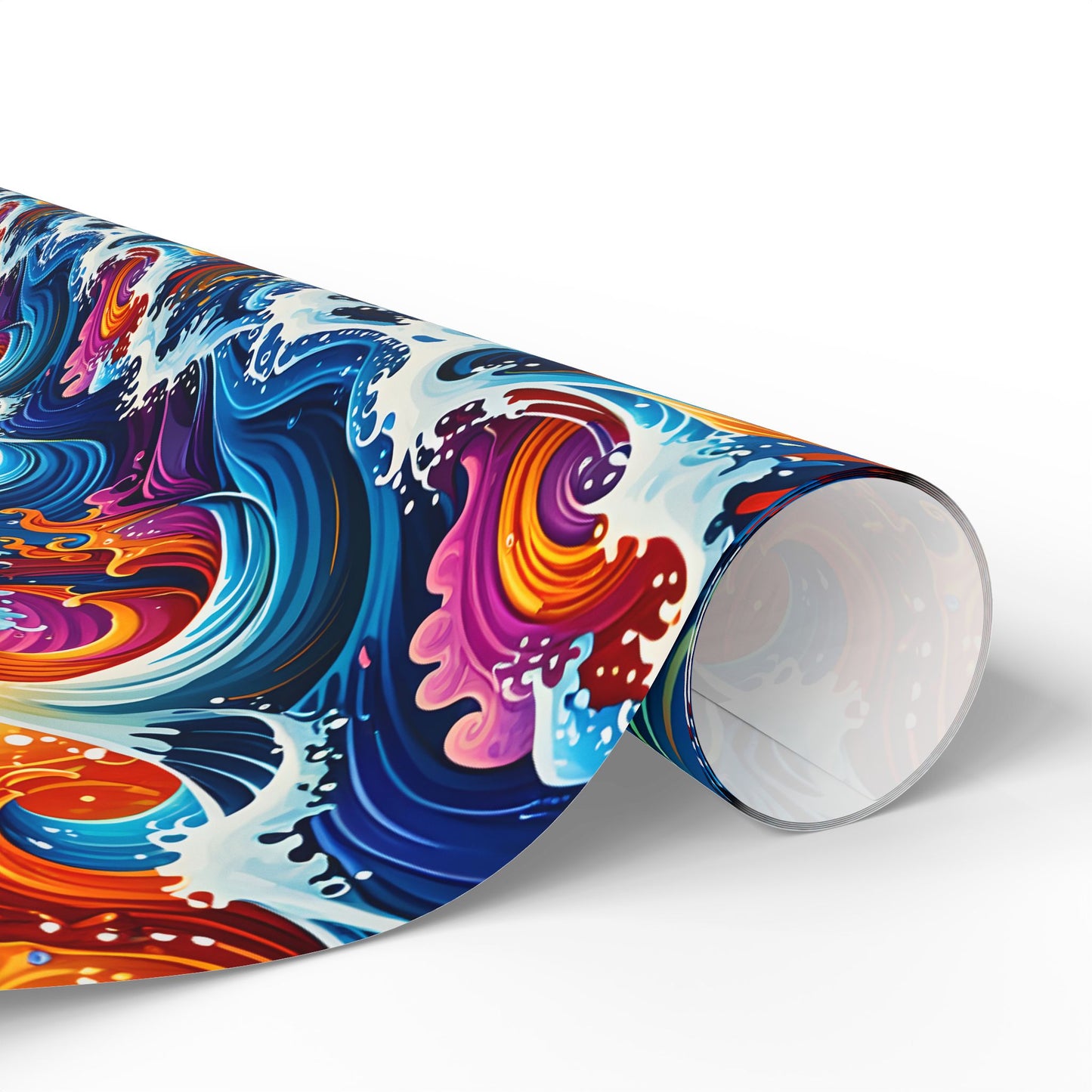 Brightly Colored Ocean Wave Wrapping Papers