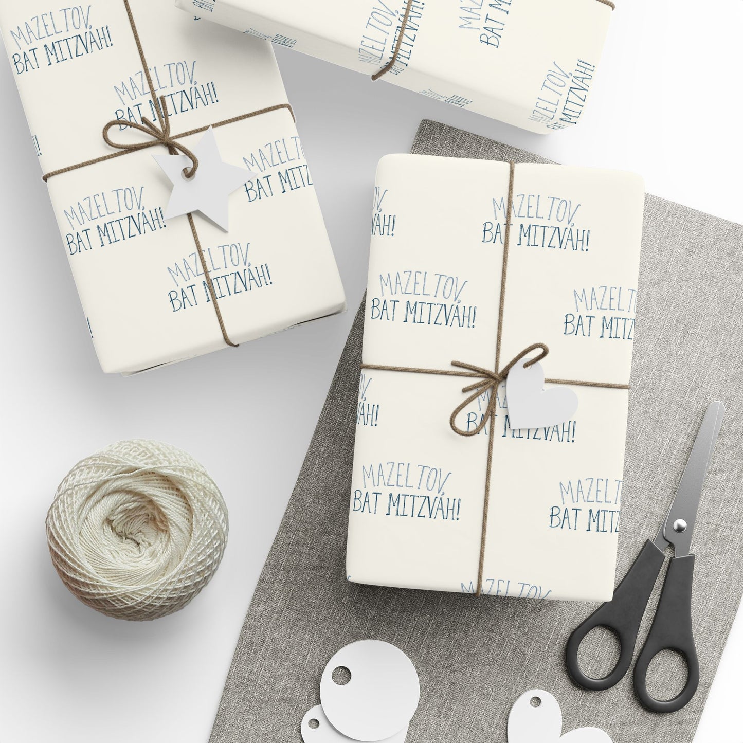 Elegant Mazel Tov Bat Mitzvah Gift Wrap