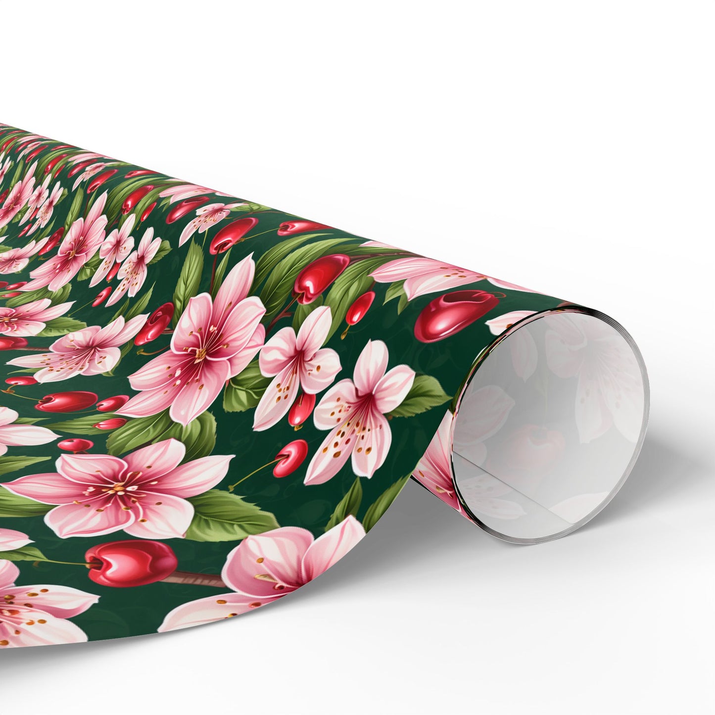 Wrapping Paper: Pink Cherry Floral Design