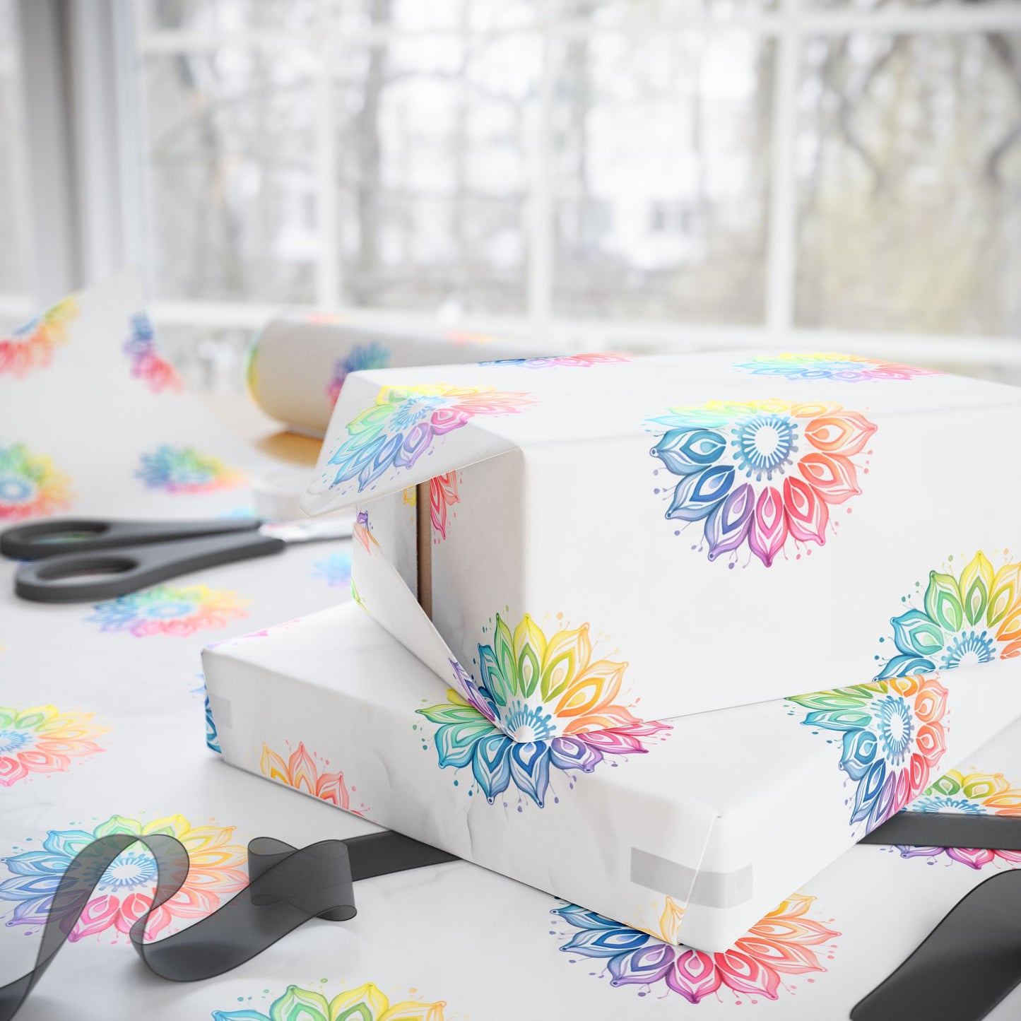 Vibrant Rainbow Gift Wrap
