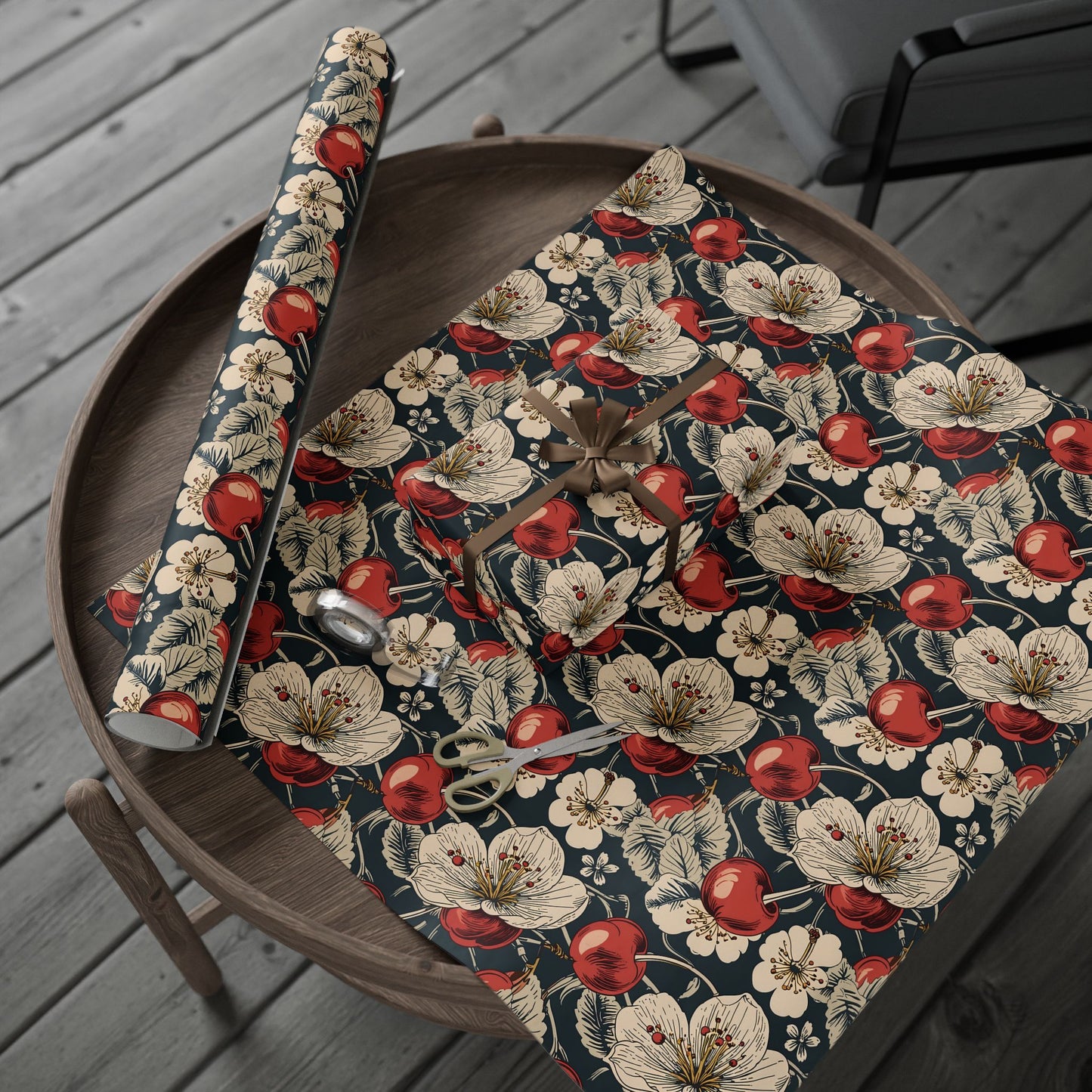 Vintage Cherry and Cherry Blossom Wrapping Papers