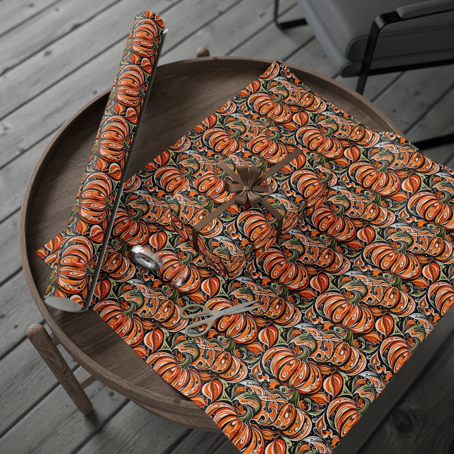 Festive Pumpkin Wrapping Papers