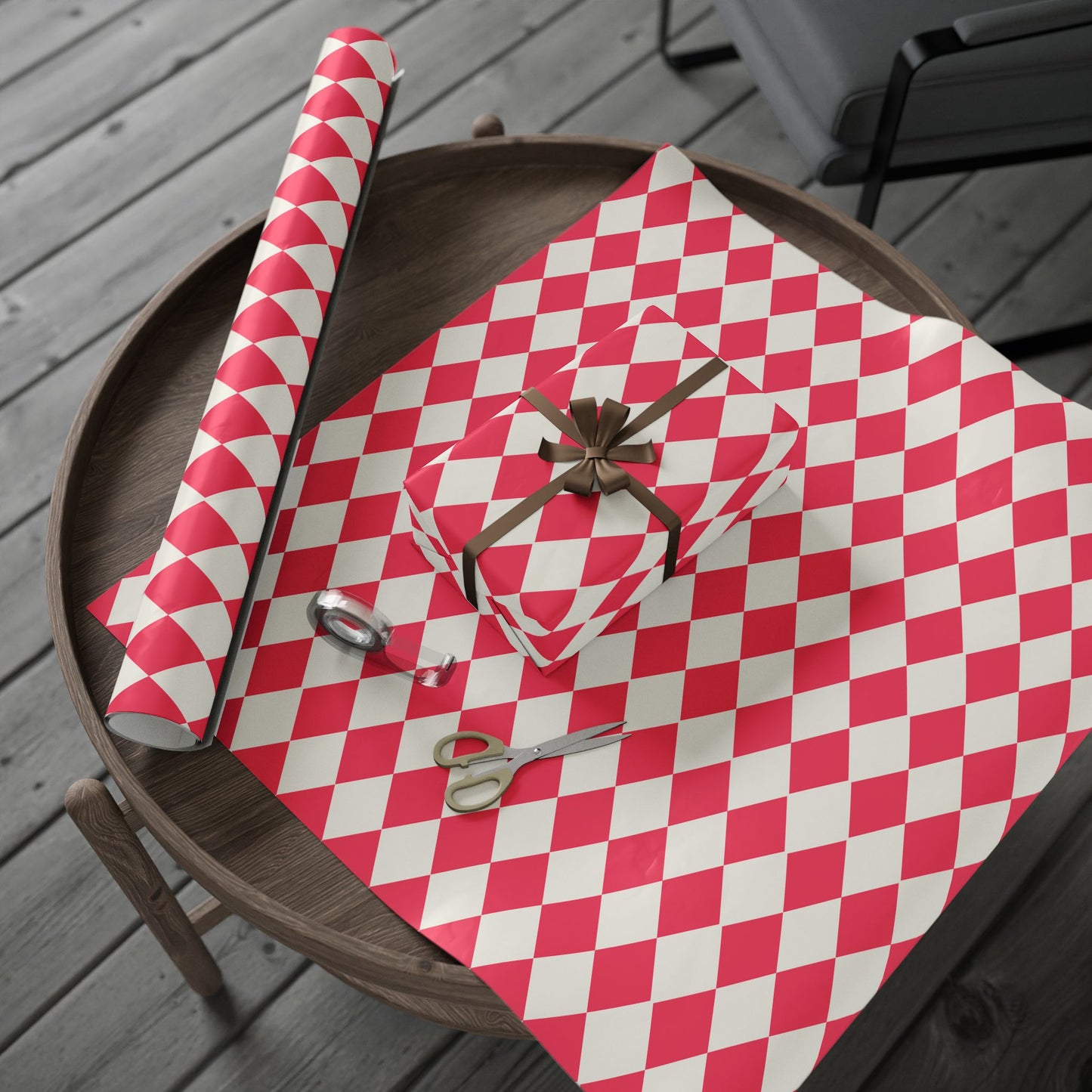 Pink Harlequin Gift Wrap