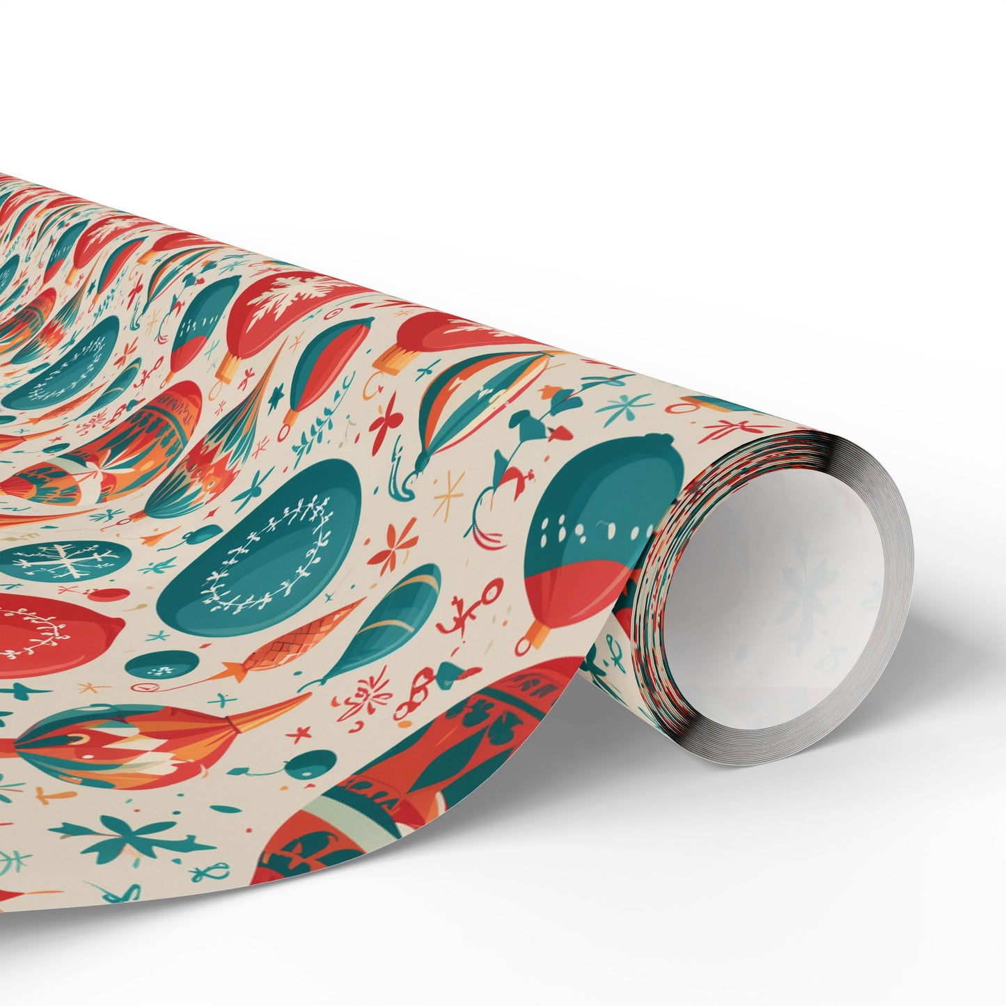 Decked to the Balls – Retro Ornament Wrapping Paper