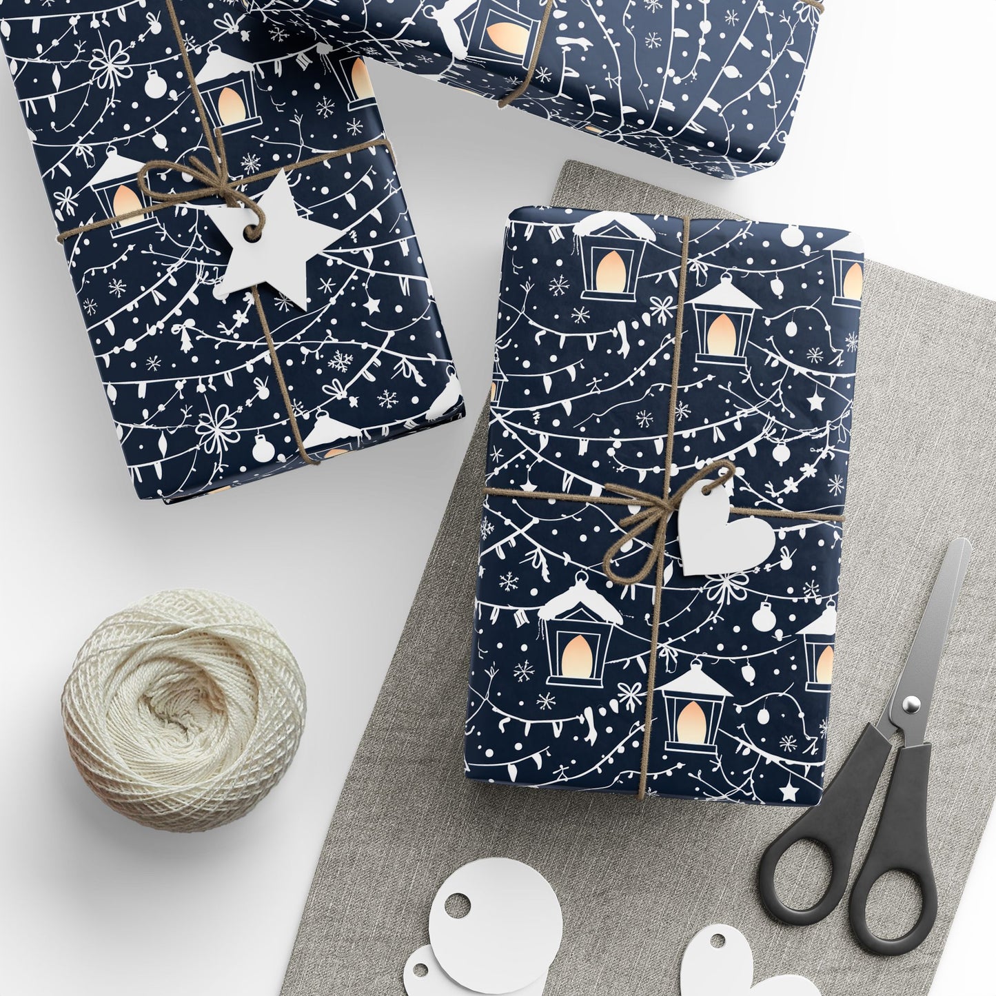 Lantern Glow – Cozy Lights Holiday Wrapping Paper