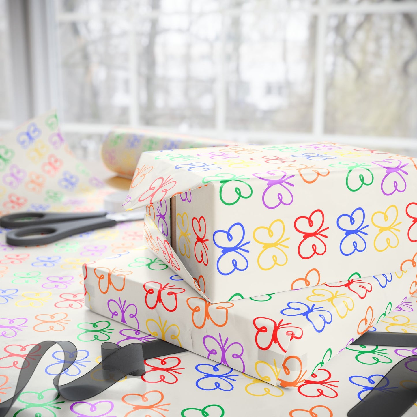 Colorful Butterfly Wrapping Paper