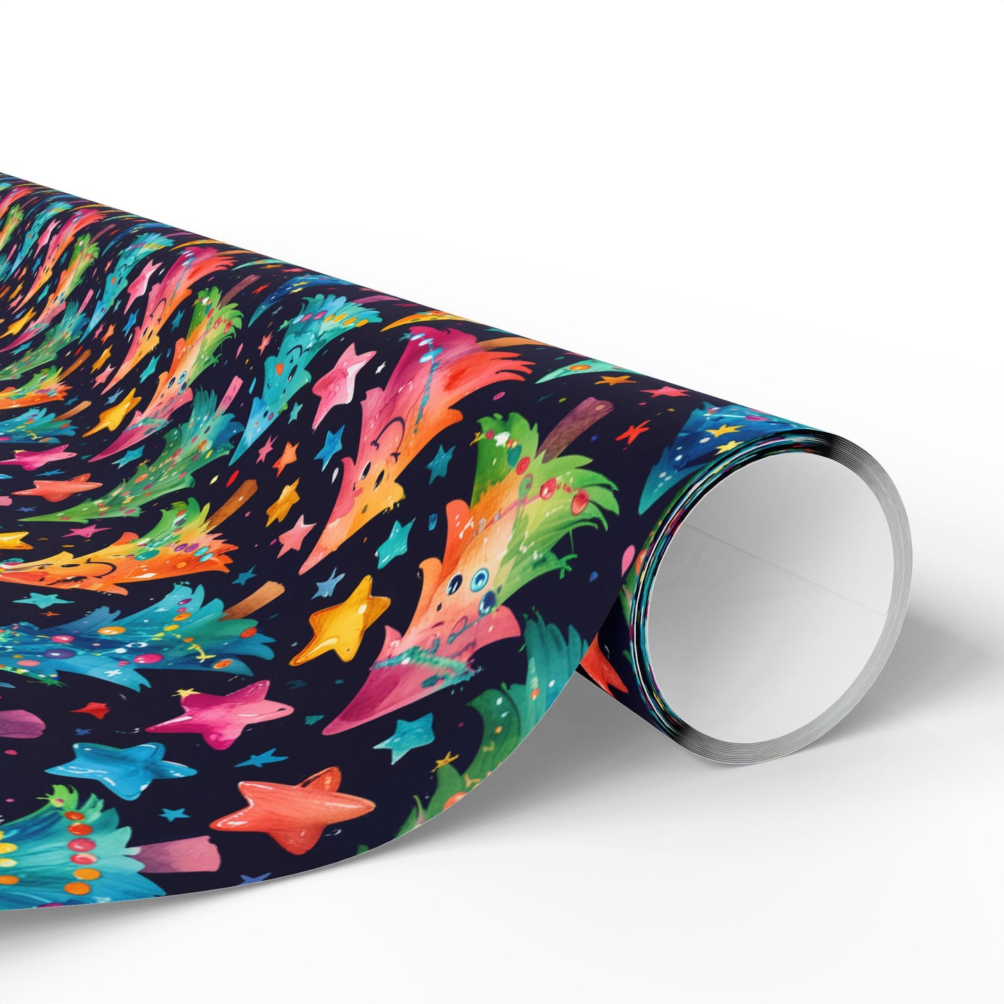 Tree - mendously Bright – Rainbow Christmas Tree Wrapping Paper