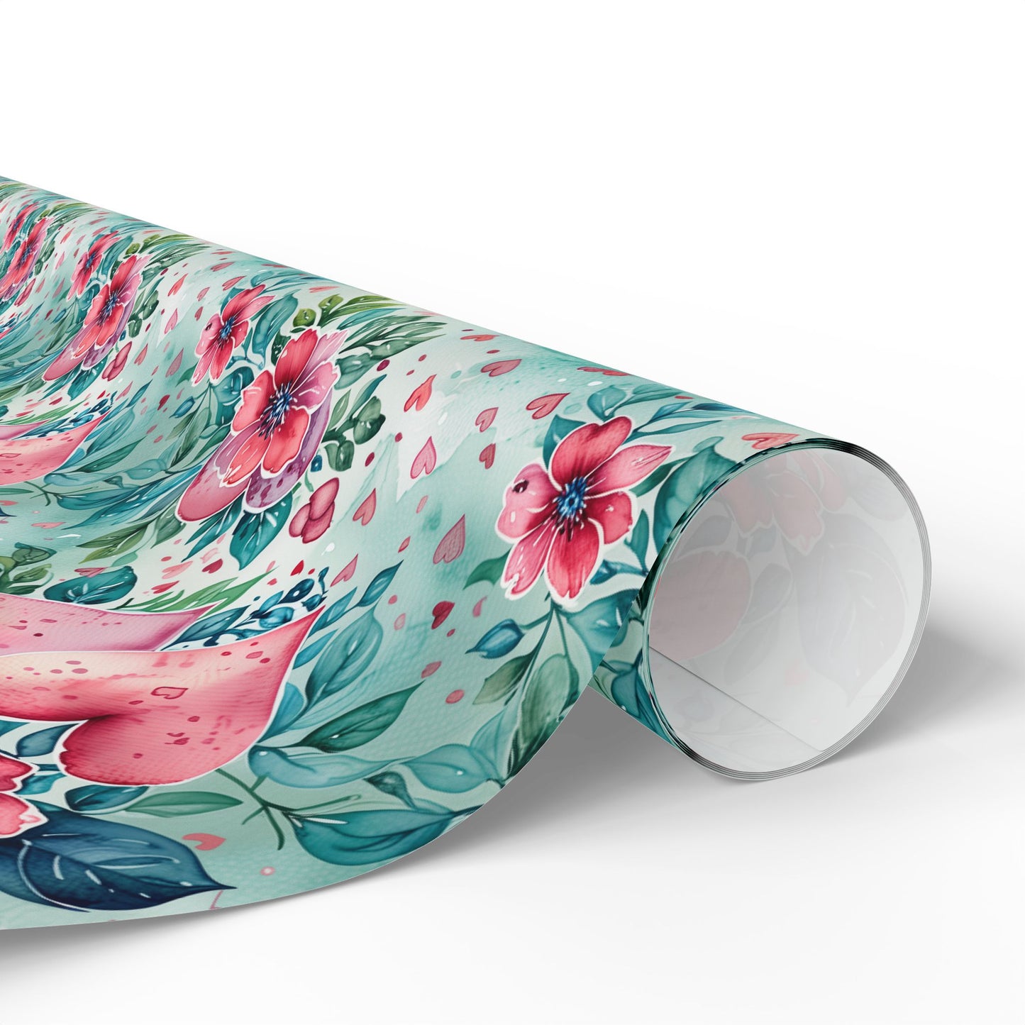 Blue & Pink Floral Gift Wrap