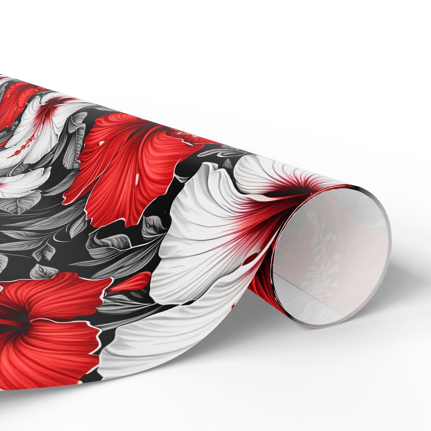 Hibiscus Floral Print Gift Wrapping Paper - Lokipawz