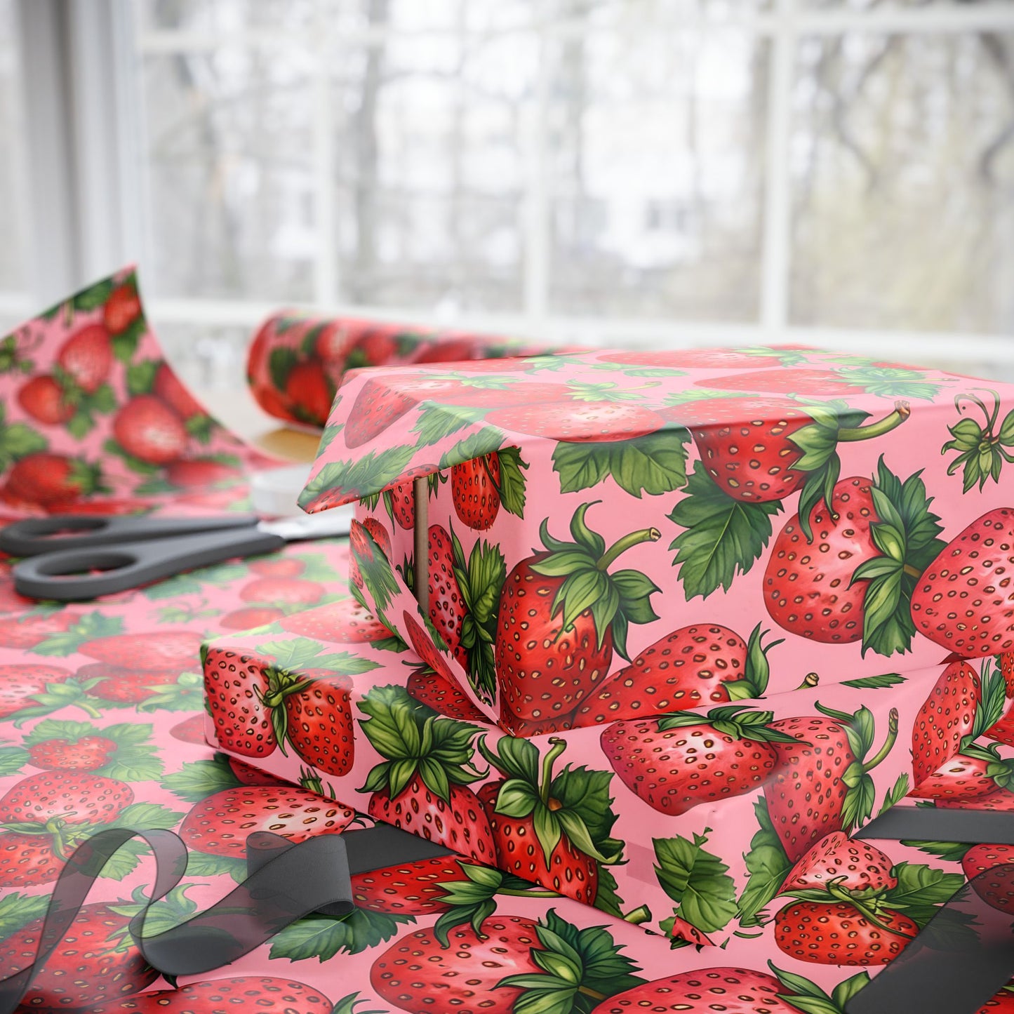 Delightful Strawberry - themed Wrapping Paper for a Sweet Surprise