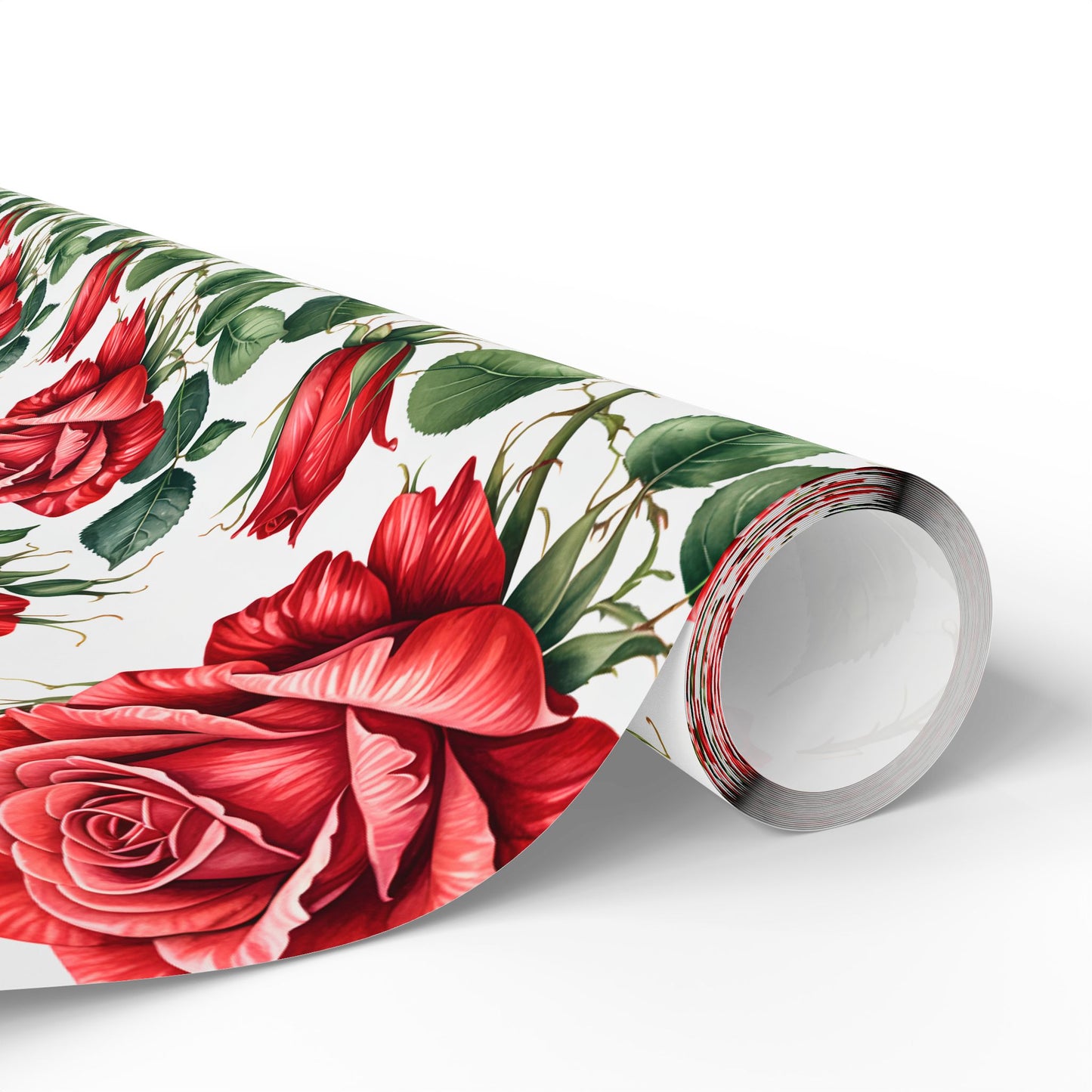 Chic Red Rose Wrapping Paper Roll