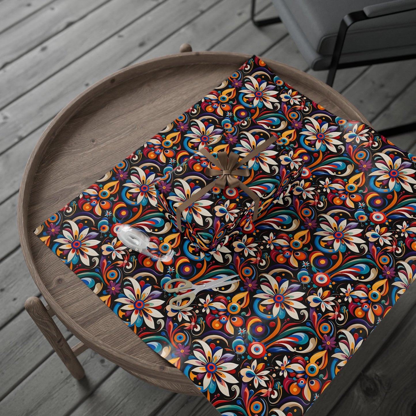 Wrapping Papers - Retro Floral Design