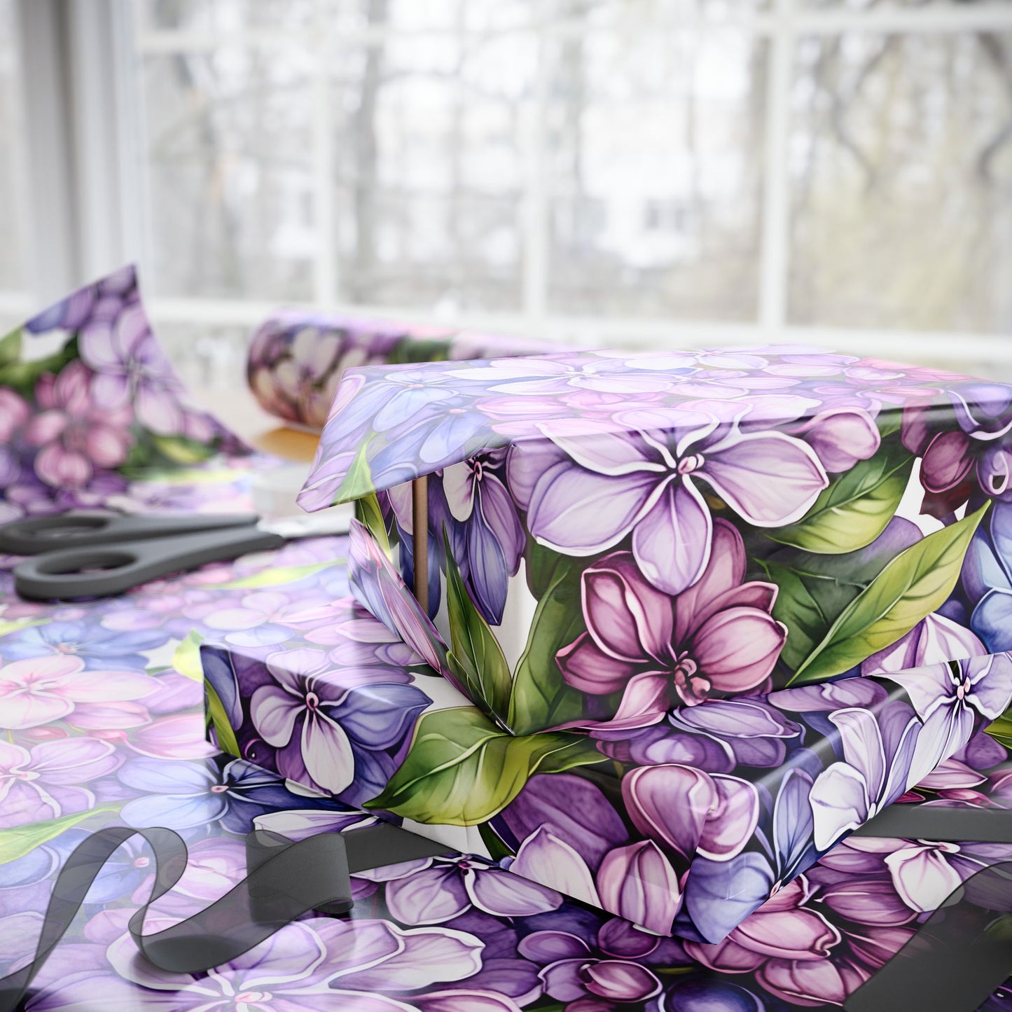 Botanical Lilac Wrapping Papers