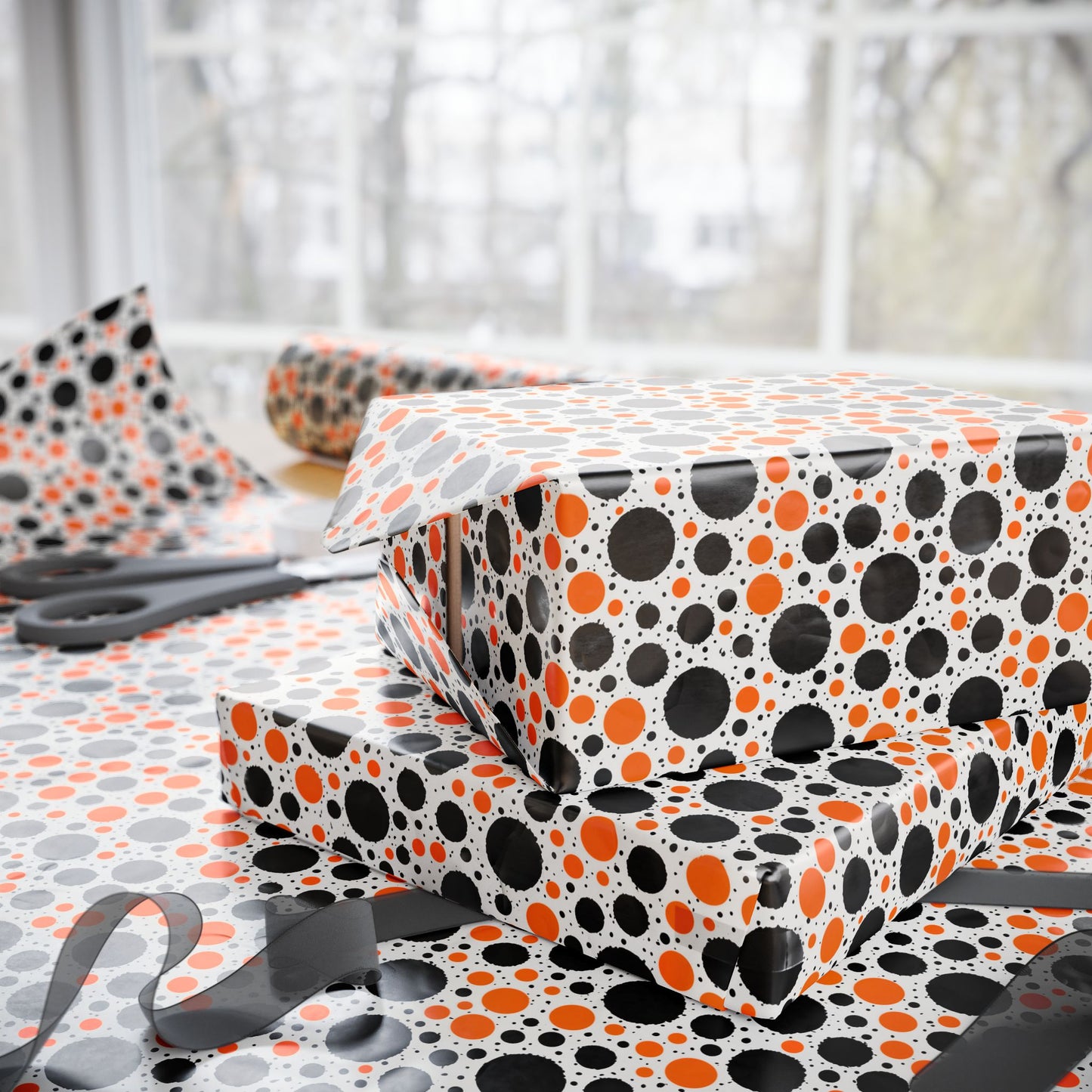 Dot It Like It’s Hot – Halloween Spot Wrapping Paper