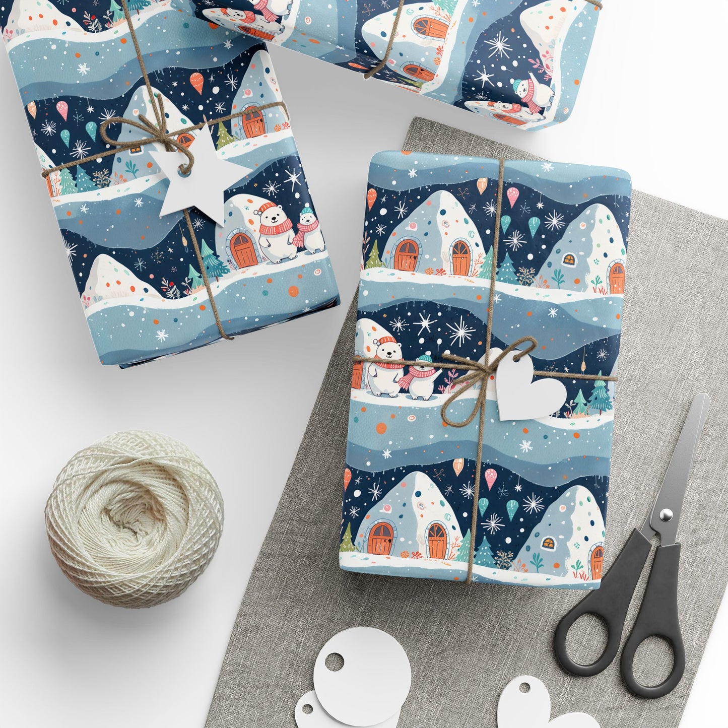 Igloo & Let Go – Polar Bear Village Wrapping Paper