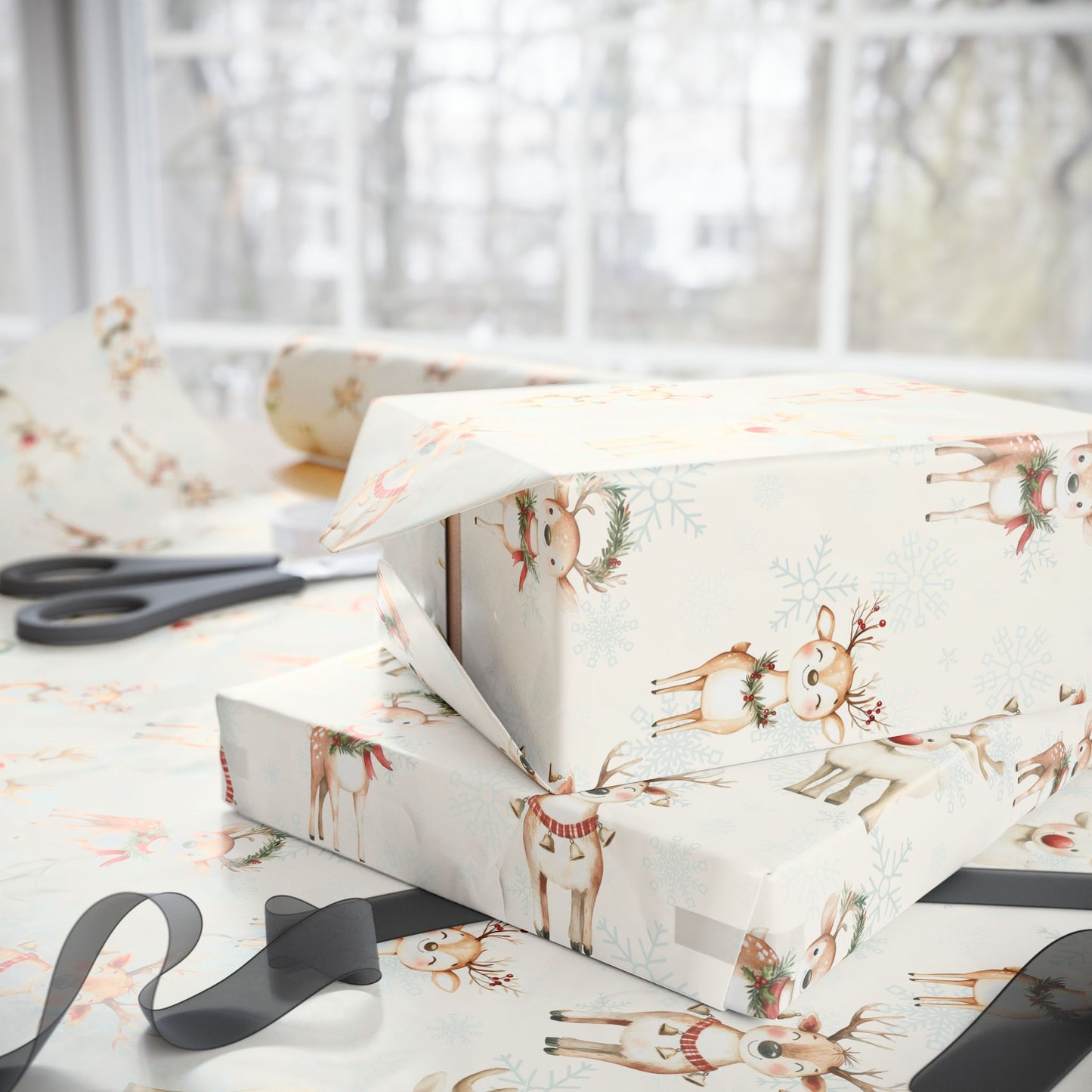 Oh Deer, It's Festive! – Whimsical Reindeer Wrapping Paper