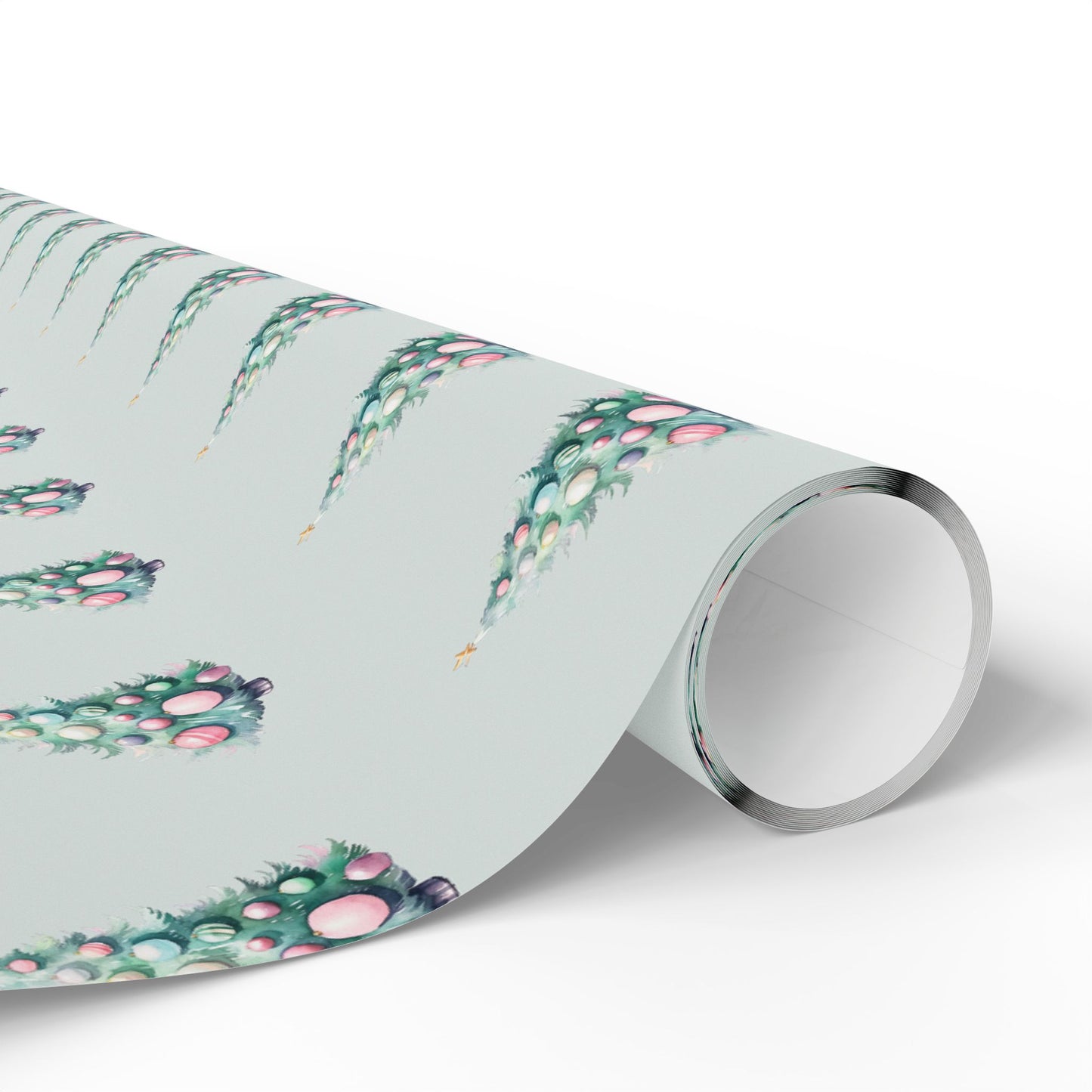 Pastel Pines – Dreamy Retro Christmas Tree Wrapping Paper