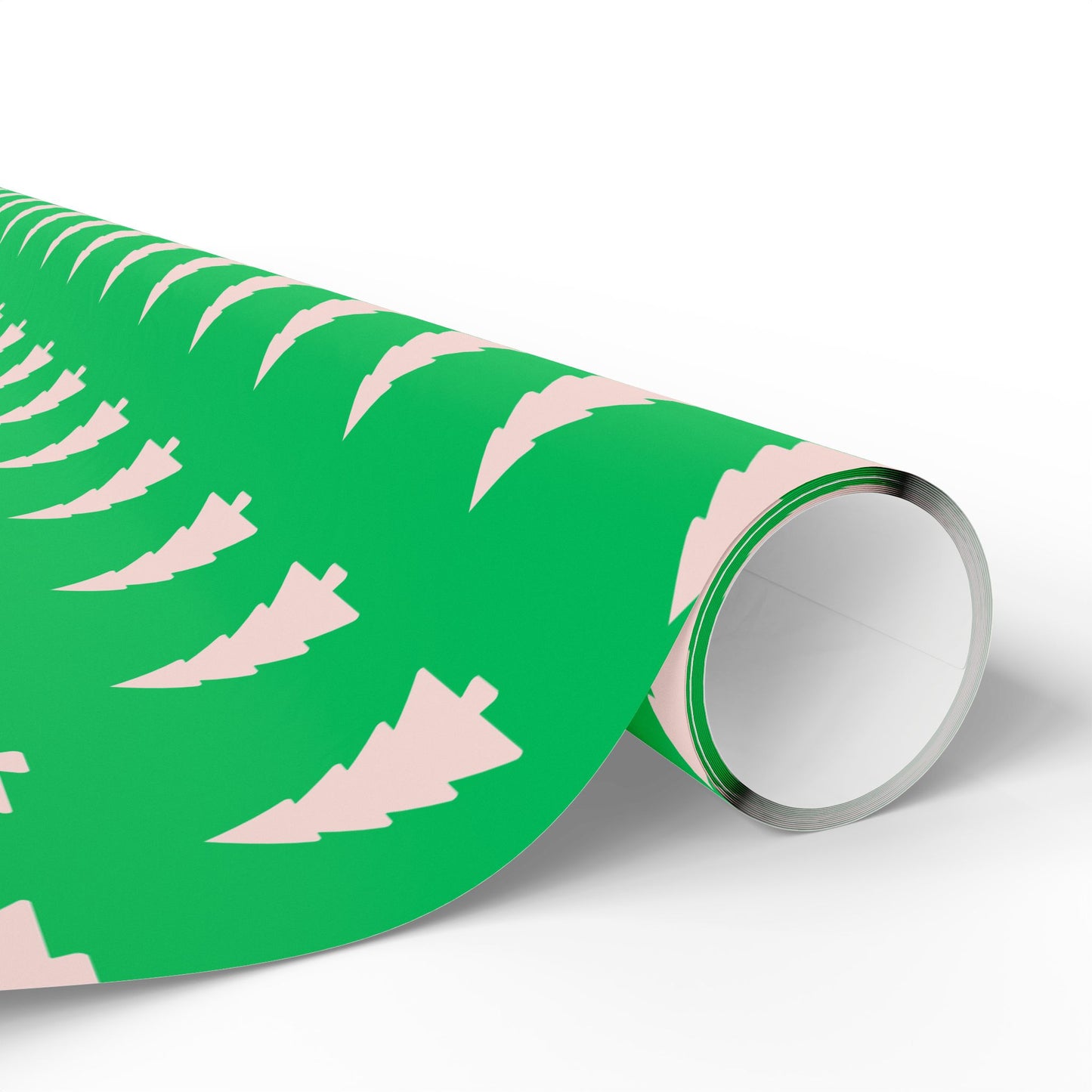 Evergreen Pop – Minimalist Holiday Tree Wrapping Paper