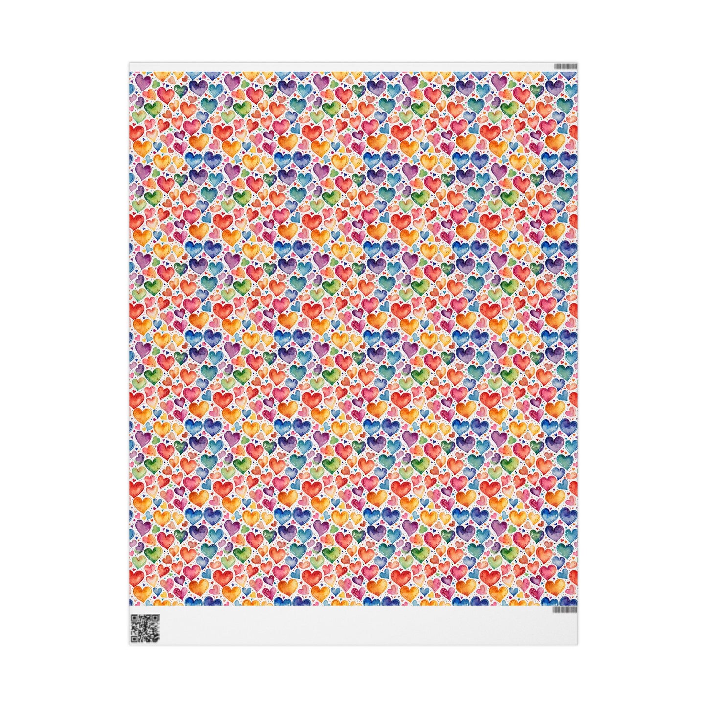 Vibrant Multicolor Heart Wrapping Paper