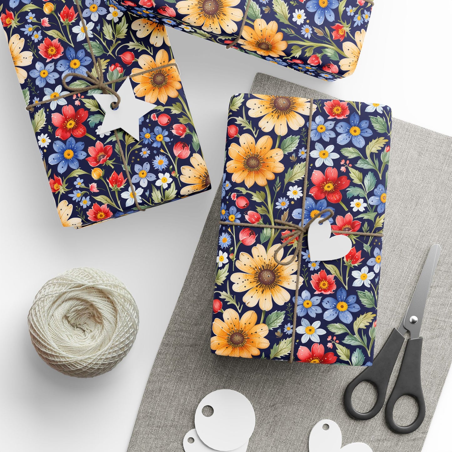 Colorful Floral on Black Background