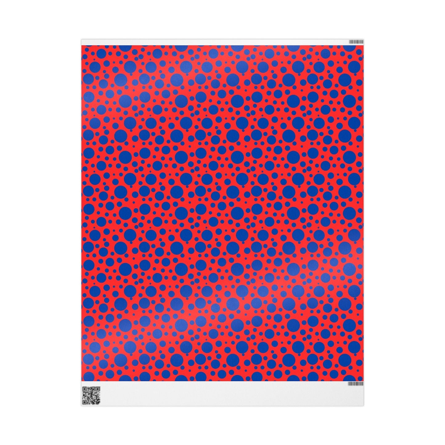 Dot Riot – Bold Blue on Red Modern Wrapping Paper
