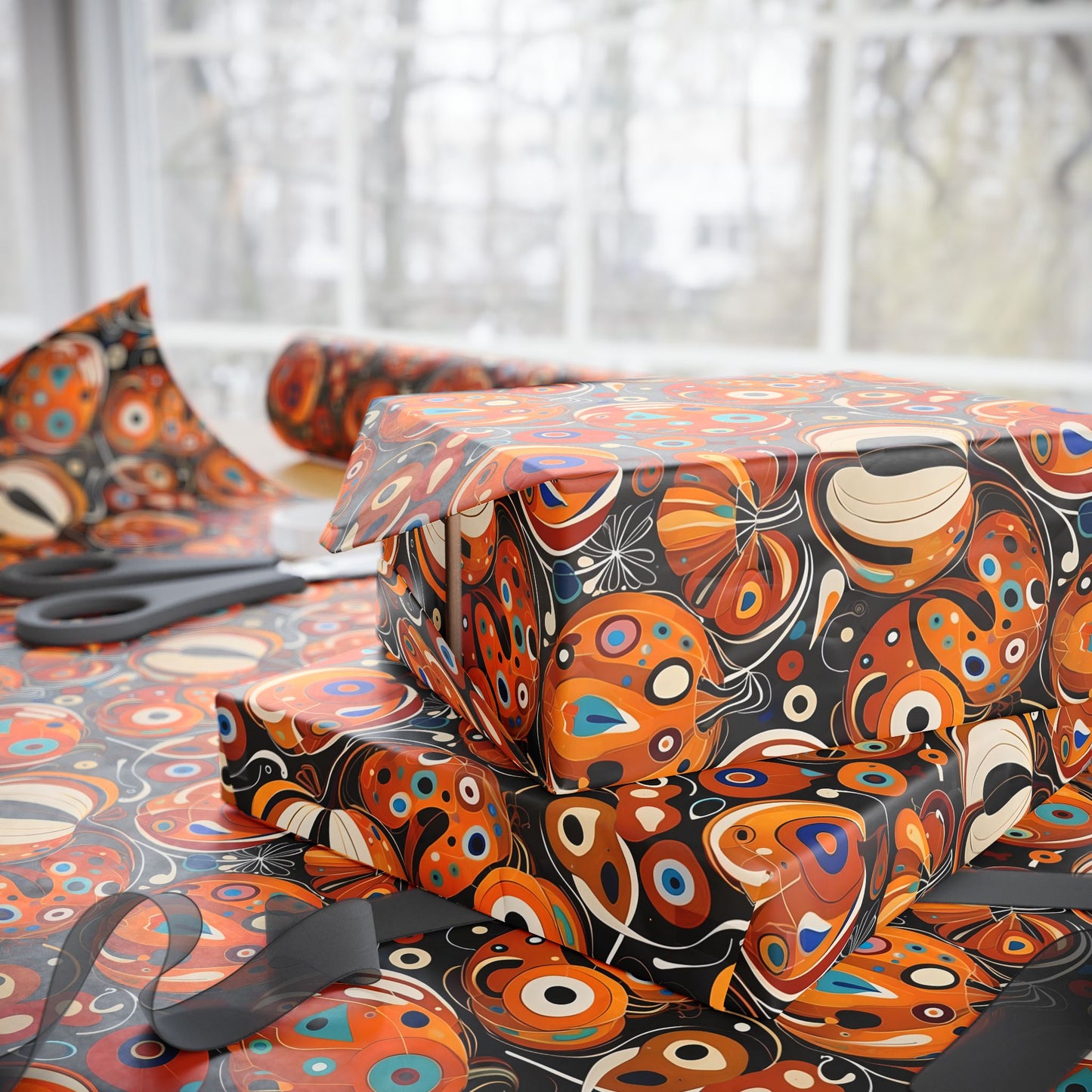 Abstract Pumpkin Wrapping Papers