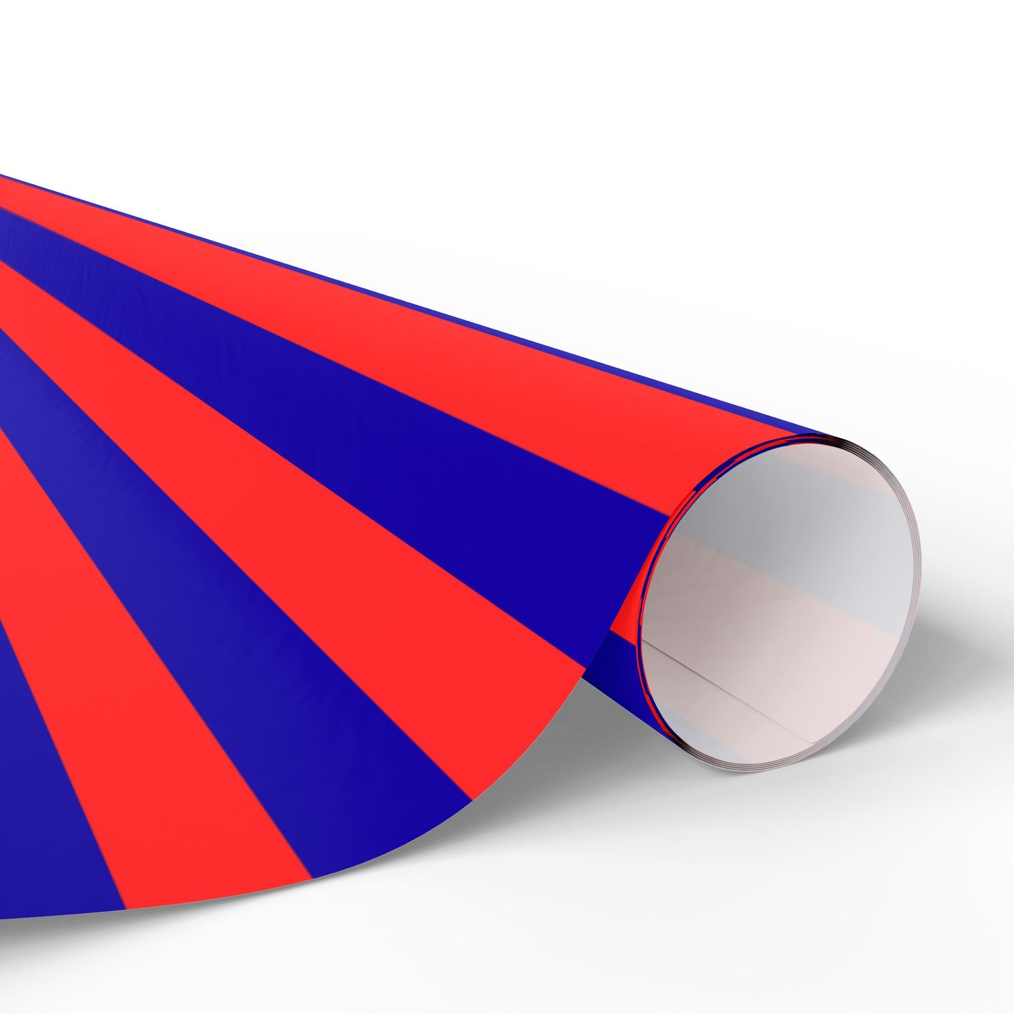 Stripe Hype – Bold Red & Blue Graphic Stripe Wrapping Paper