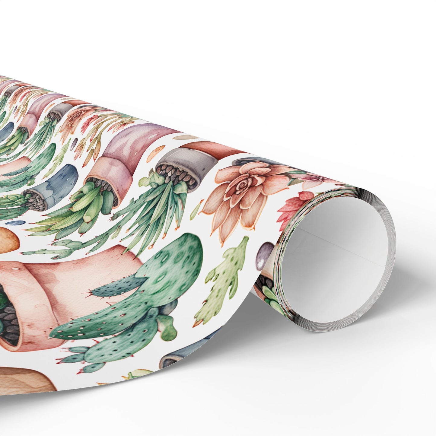 Gift Wrapping Papers with Adorable Succulents