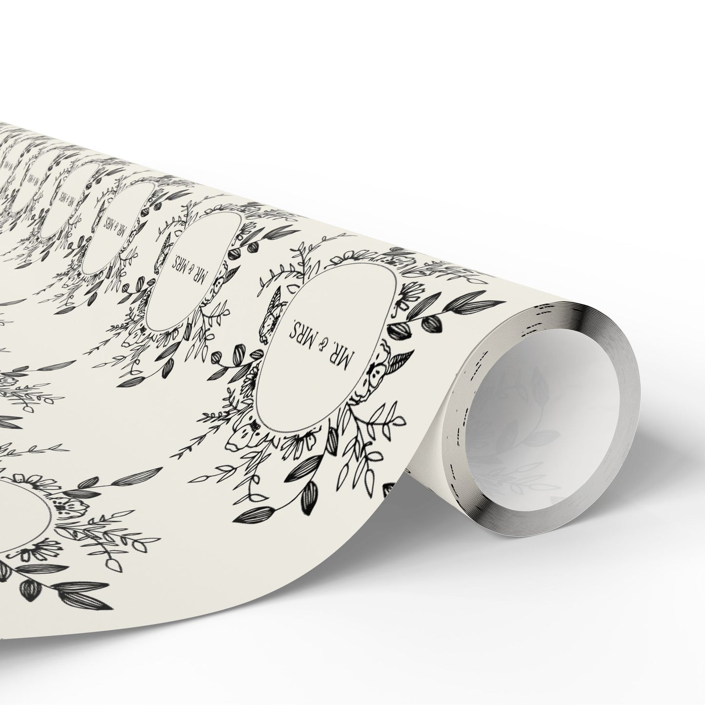 Mr. & Mrs. Black and White Wrapping Papers