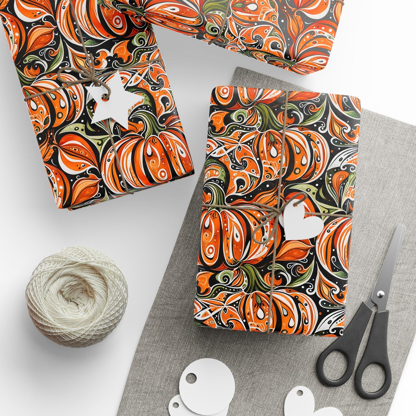 Festive Pumpkin Wrapping Papers