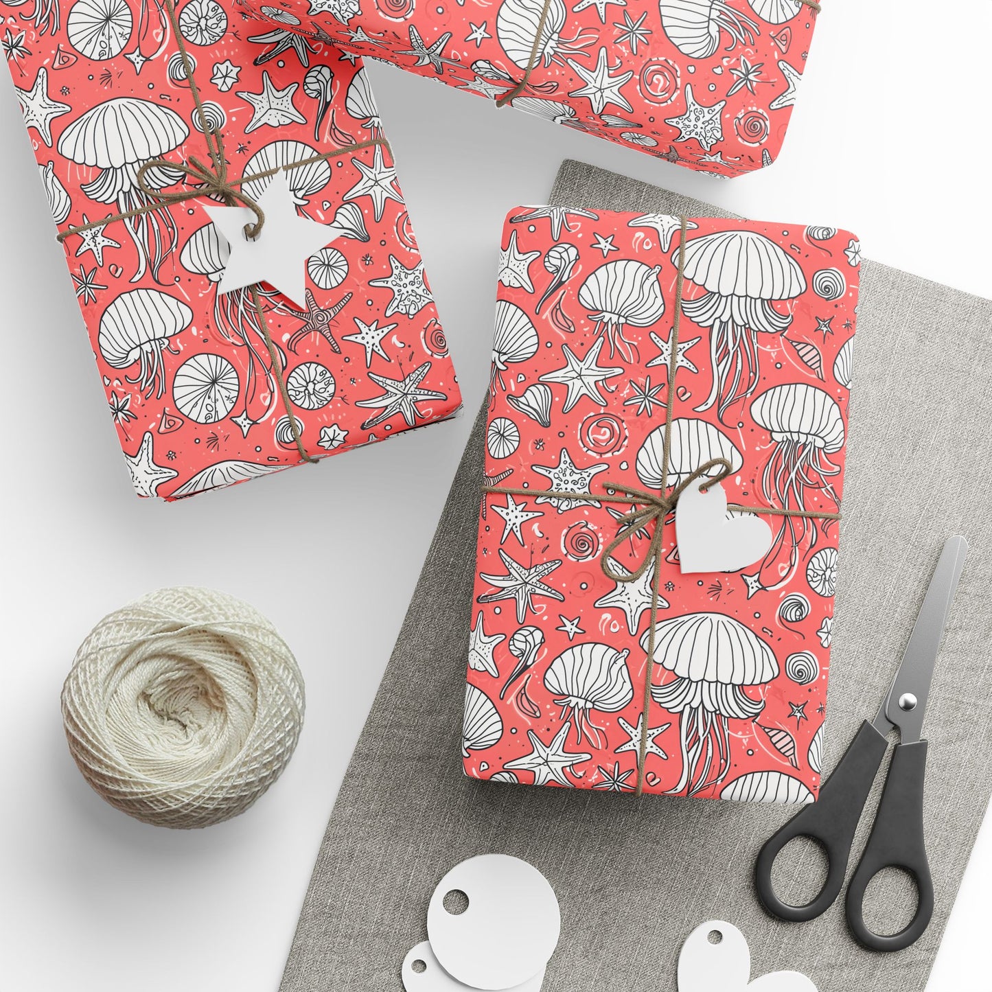 Wrapping Papers - Drift & Flow – Artistic Jellyfish Gift Wrap