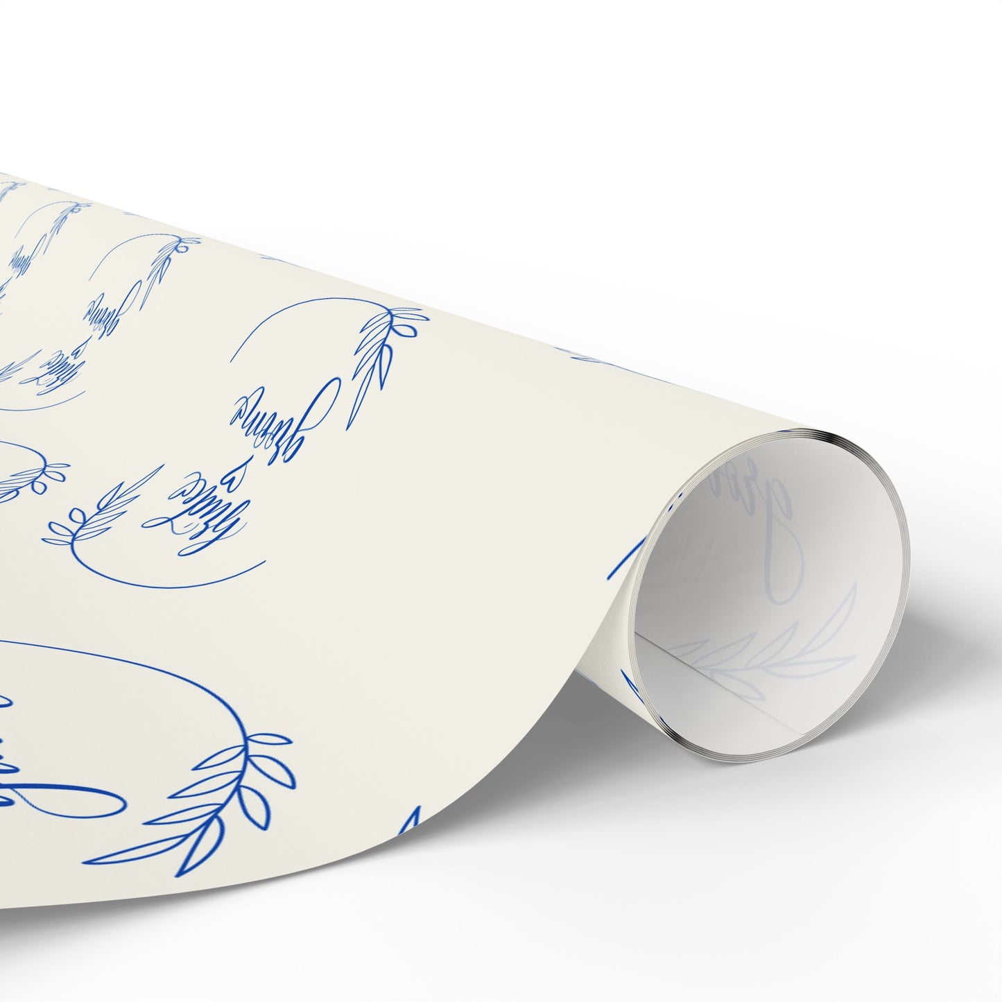 Bride & Groom Gift Wrap in Blue