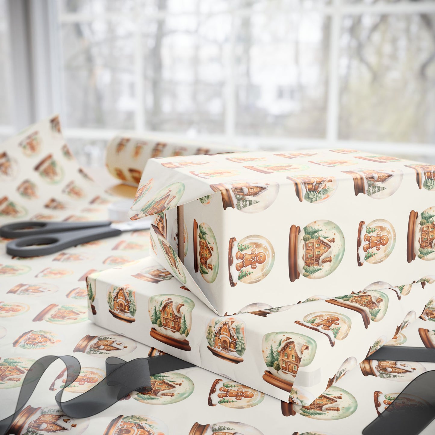 Shake It Off – Gingerbread Globe Glow Wrapping Paper
