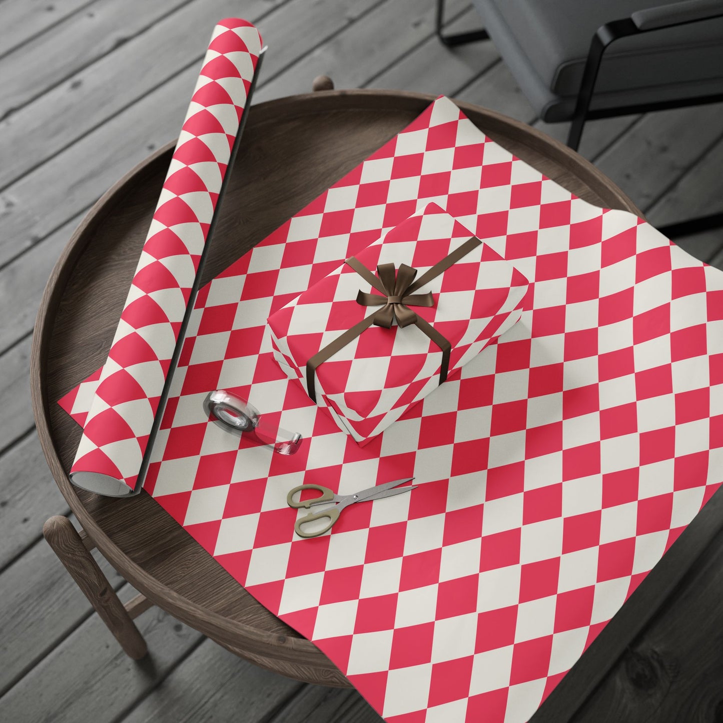 Pink Harlequin Gift Wrap