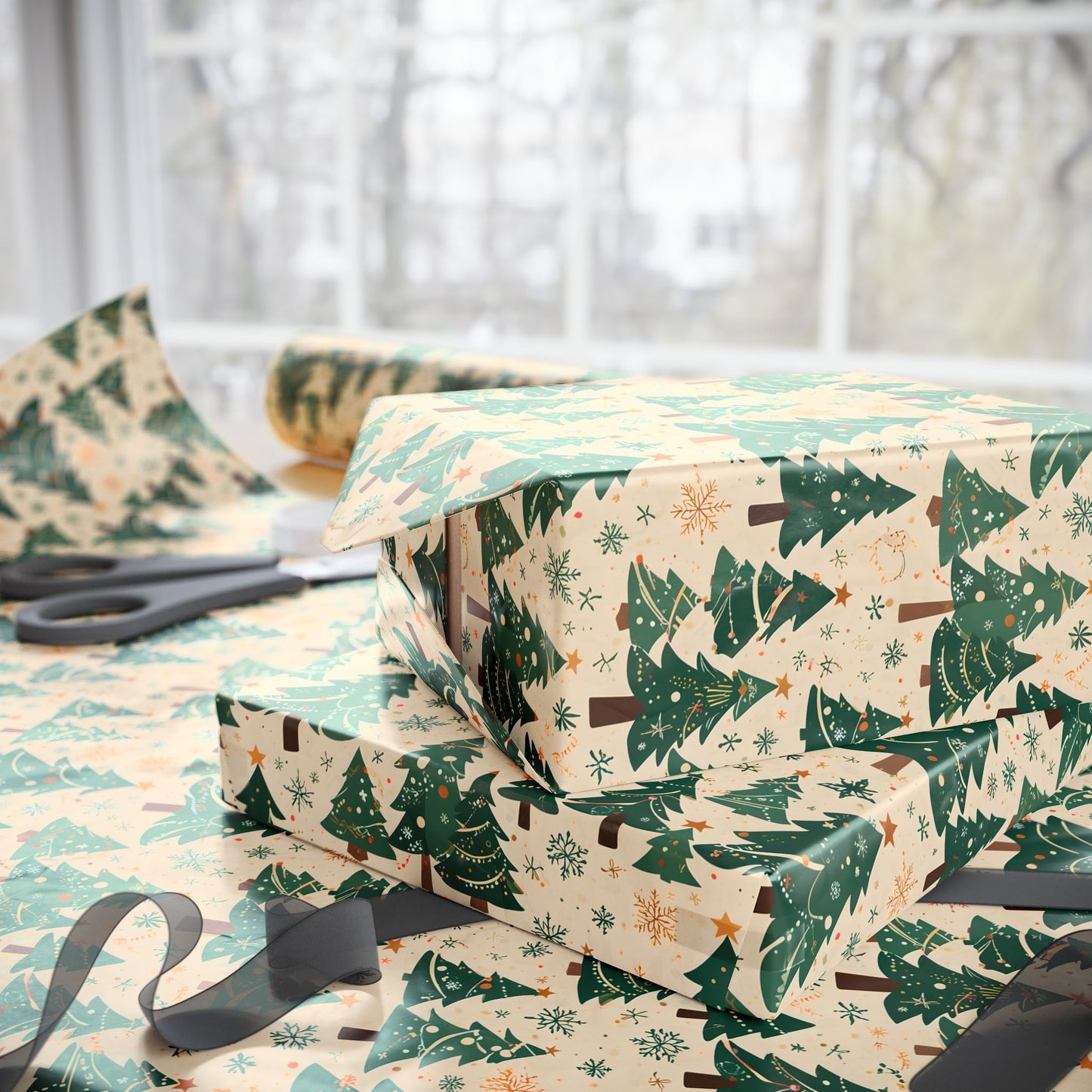 Tinsel Tannenbaum – Classic Christmas Tree Wrapping Paper