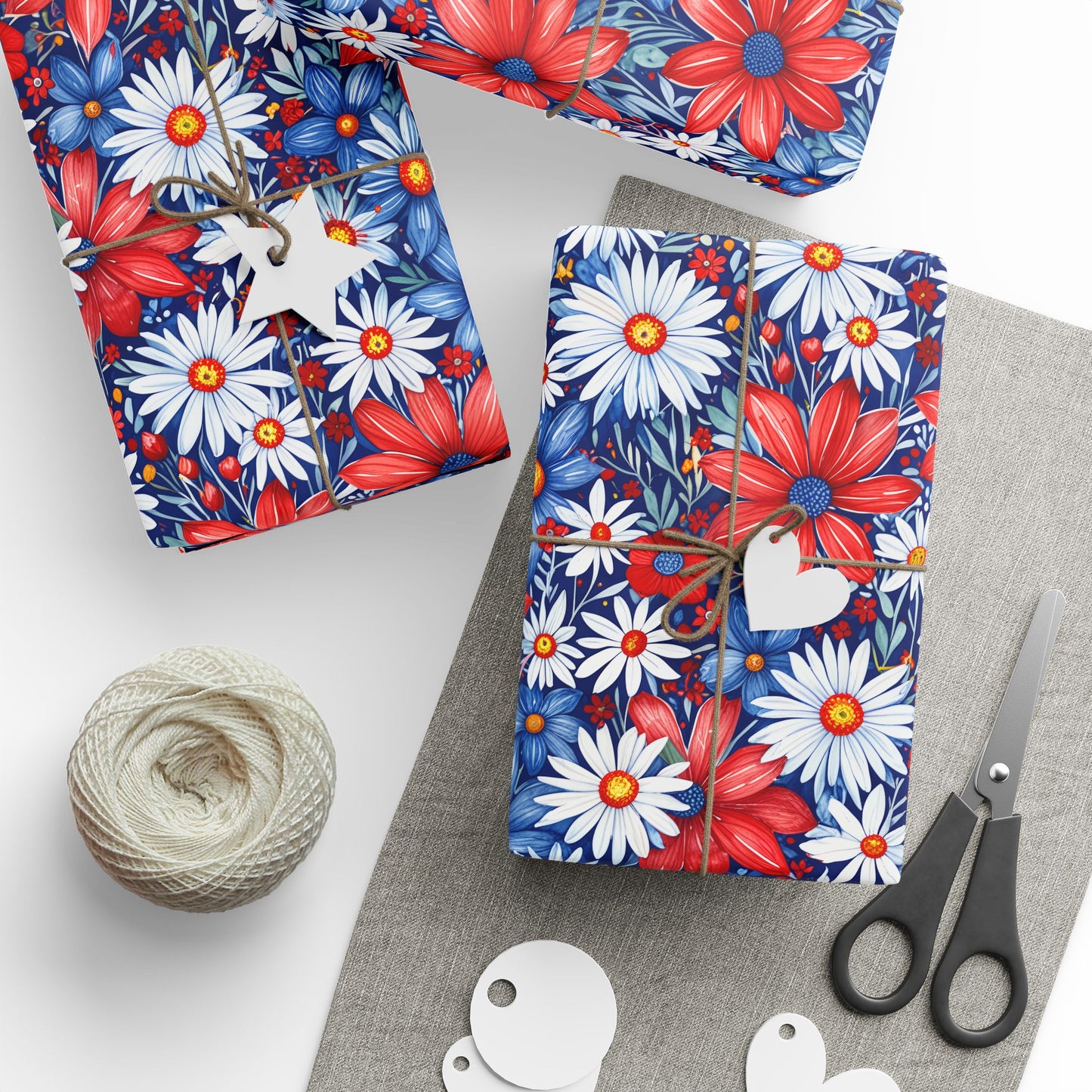 Red White Blue Daisies