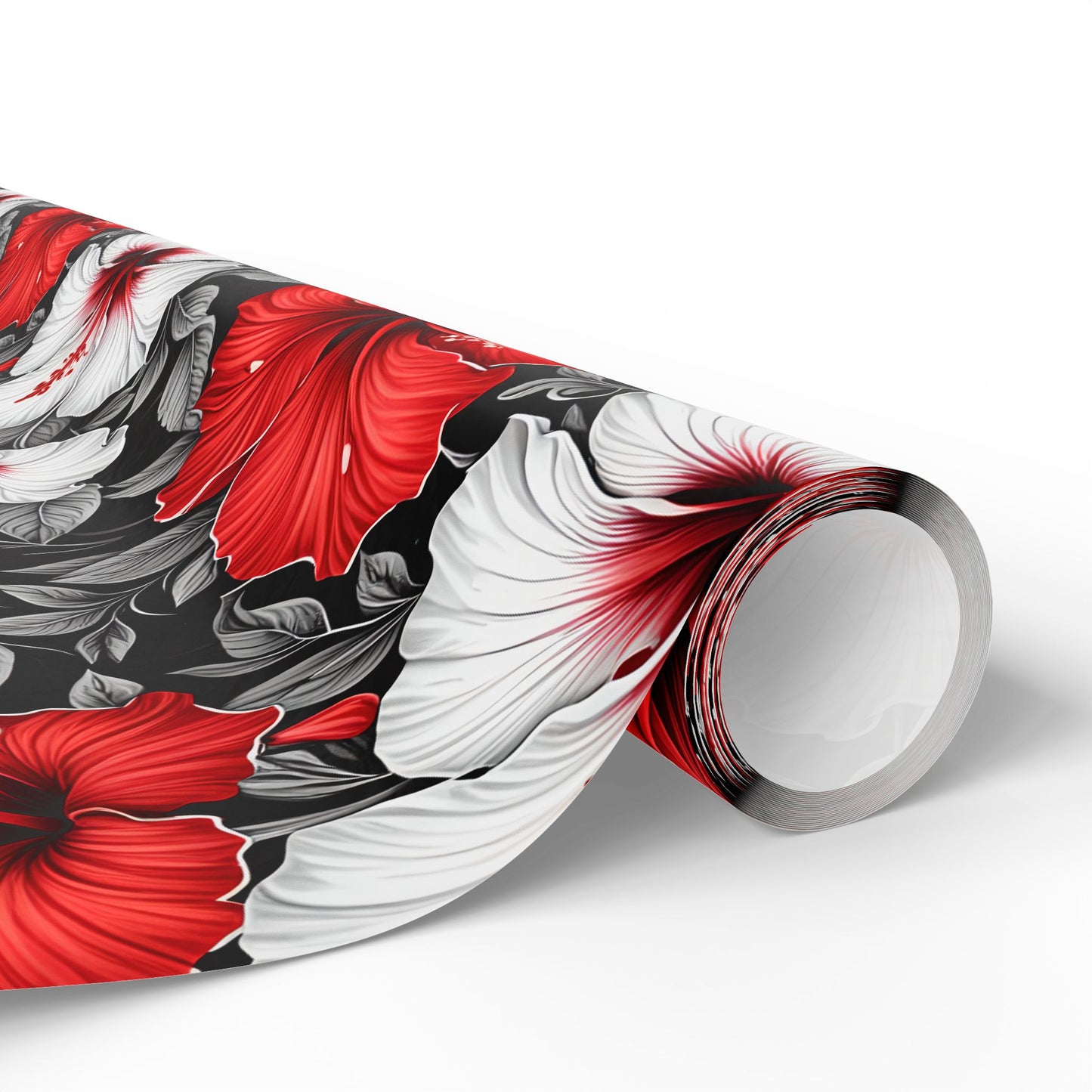 Hibiscus Floral Print Gift Wrapping Paper - Lokipawz
