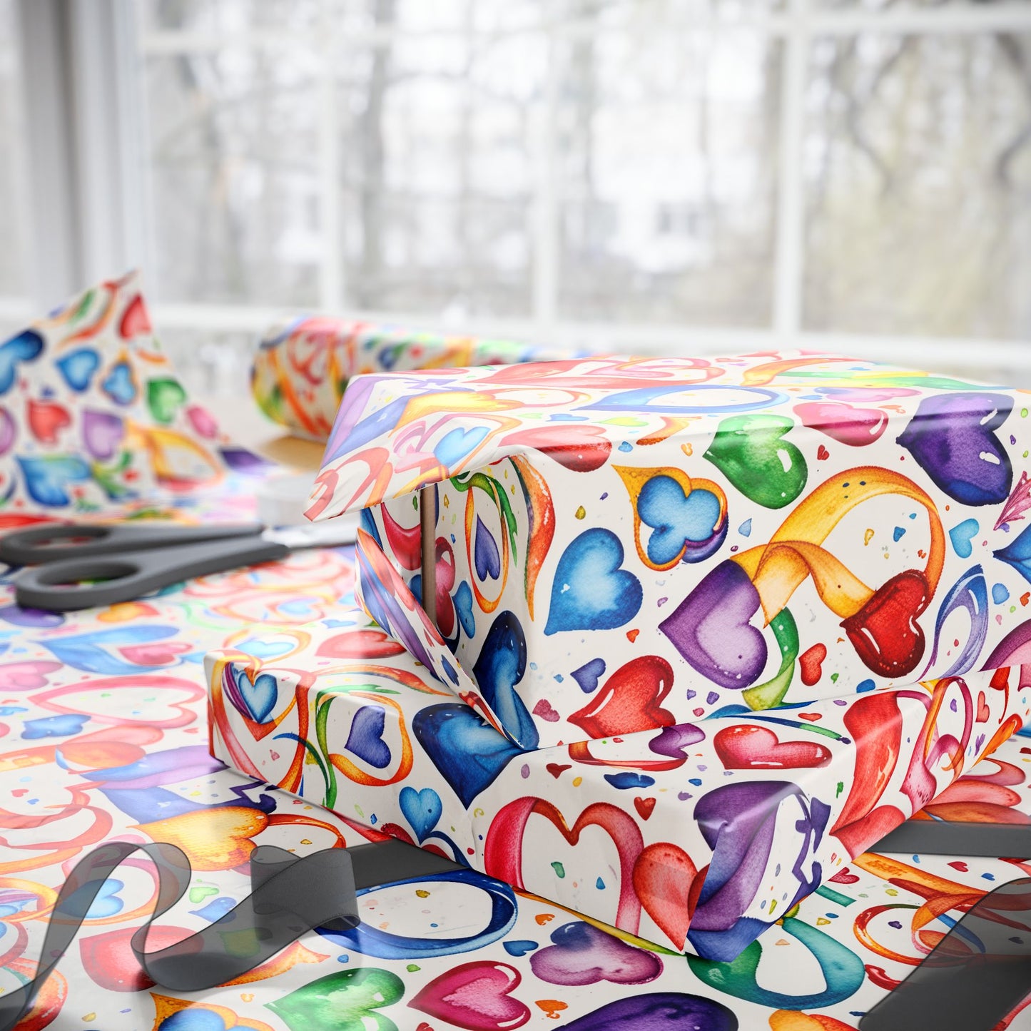Colorful Heart Wrapping Paper