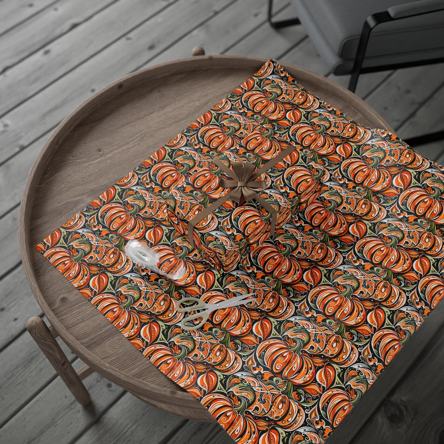 Festive Pumpkin Wrapping Papers