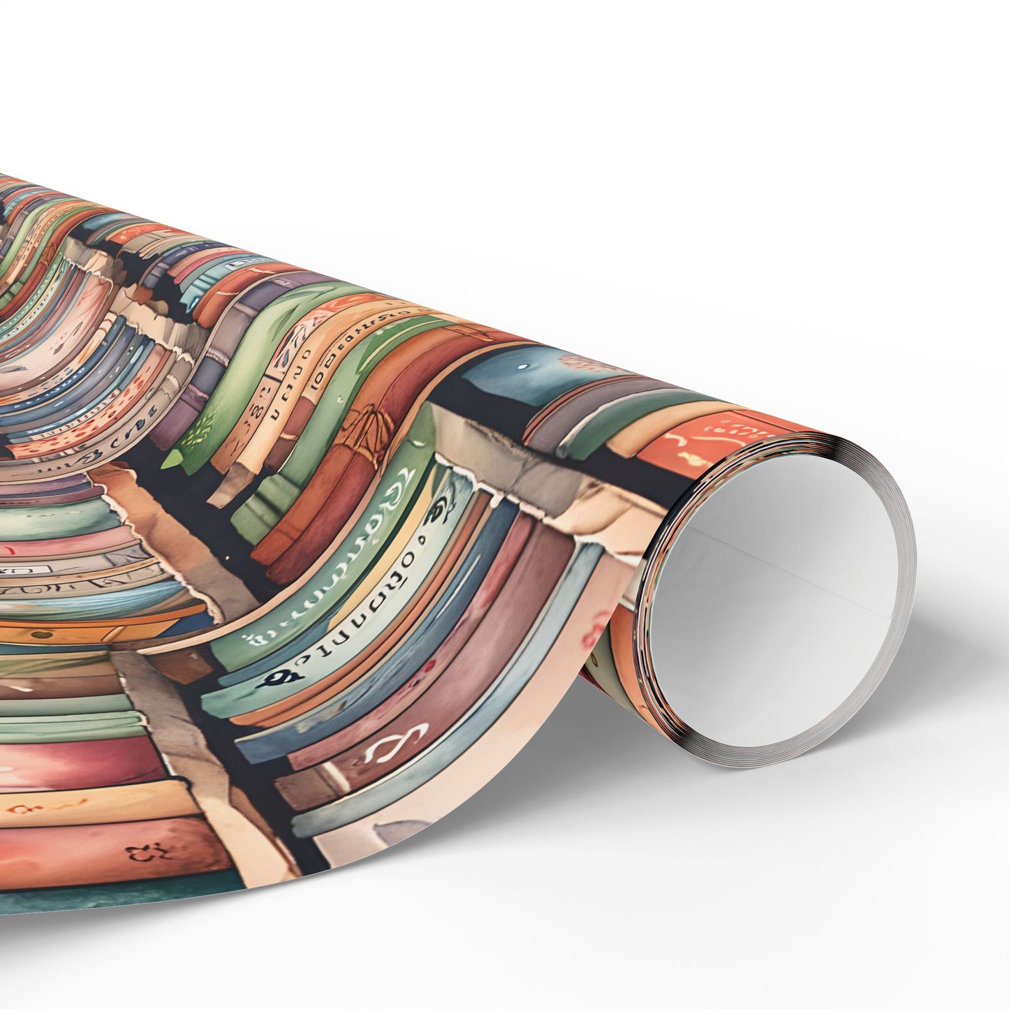 Shelf - Care – Whimsical Library Bookshelf Wrapping Paper