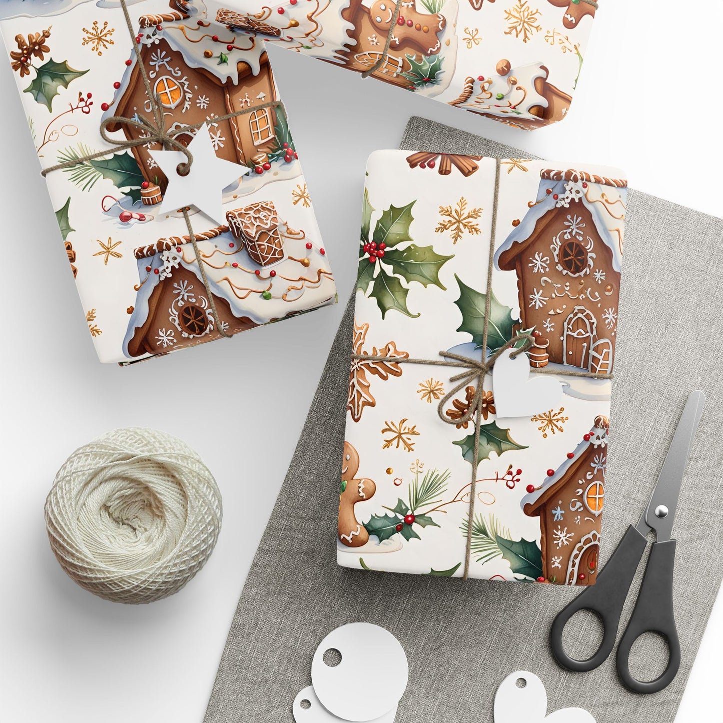 Gingerbread Glam – Sweet Homes & Holly Holiday Wrapping Paper