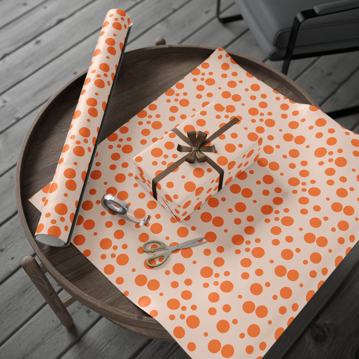 Orange Dot Delight – Whimsical Wrap