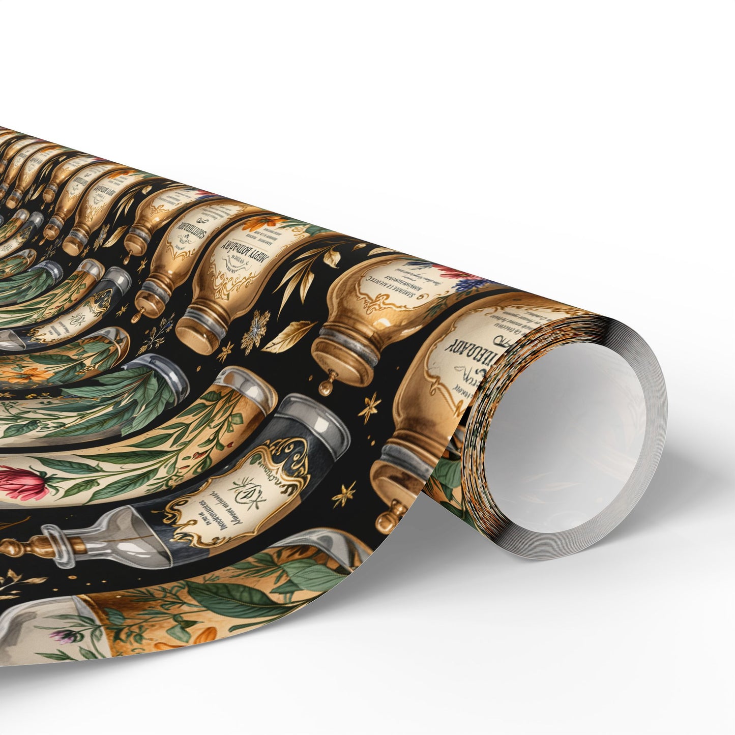 Wrapping Paper - Elegant Apothecary Vintage - Inspired Design