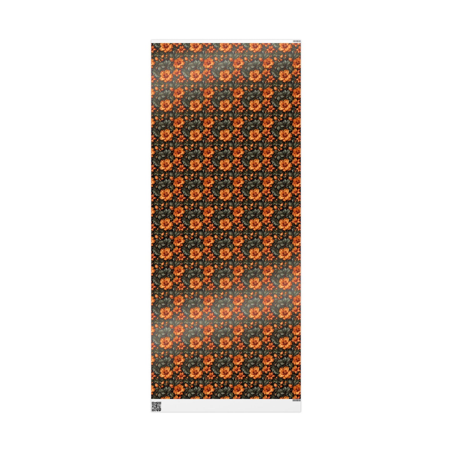 Vintage Orange Floral Wrapping Paper