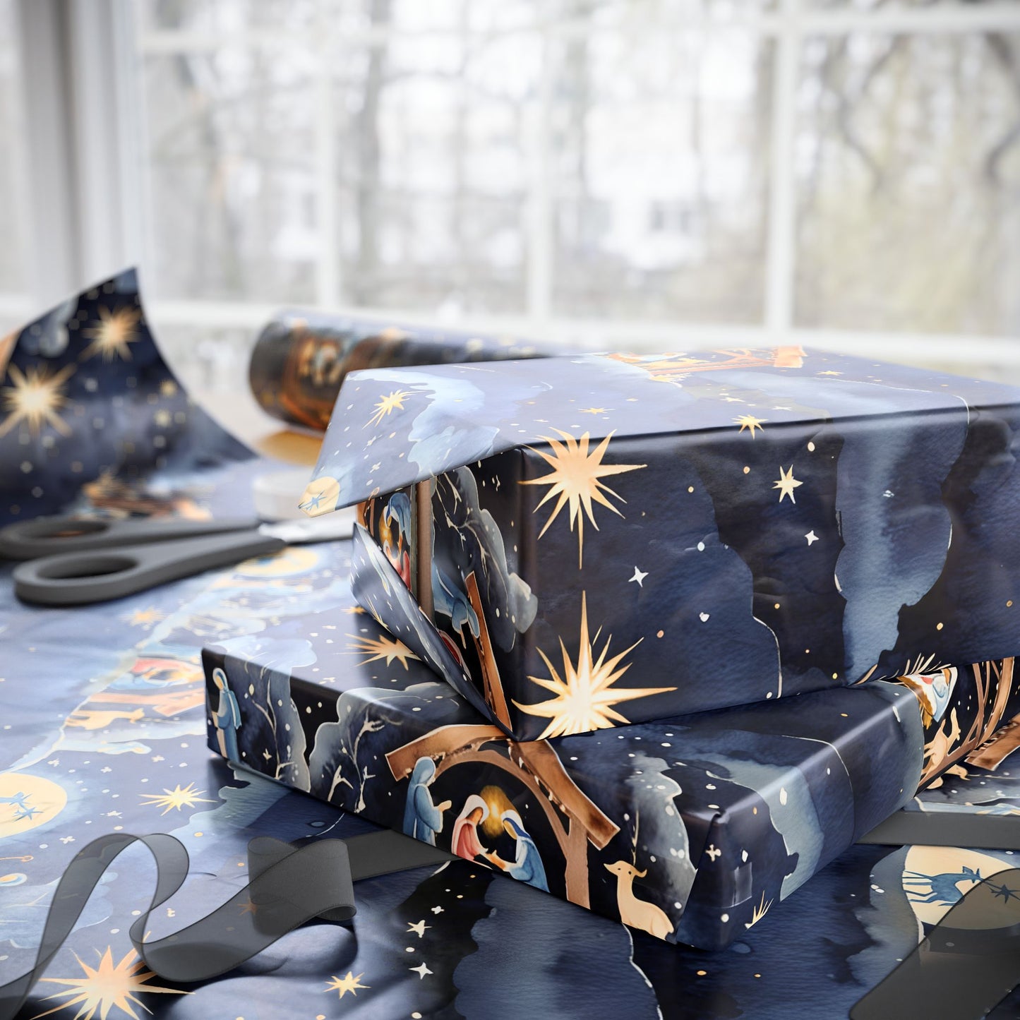 O Holy Night – Nativity Scene Wrapping Paper