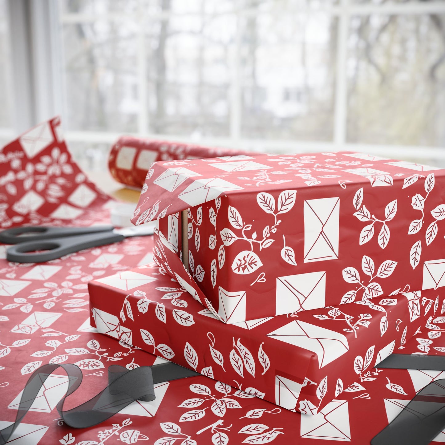 Love Notes – Envelope & Foliage Wrapping Paper