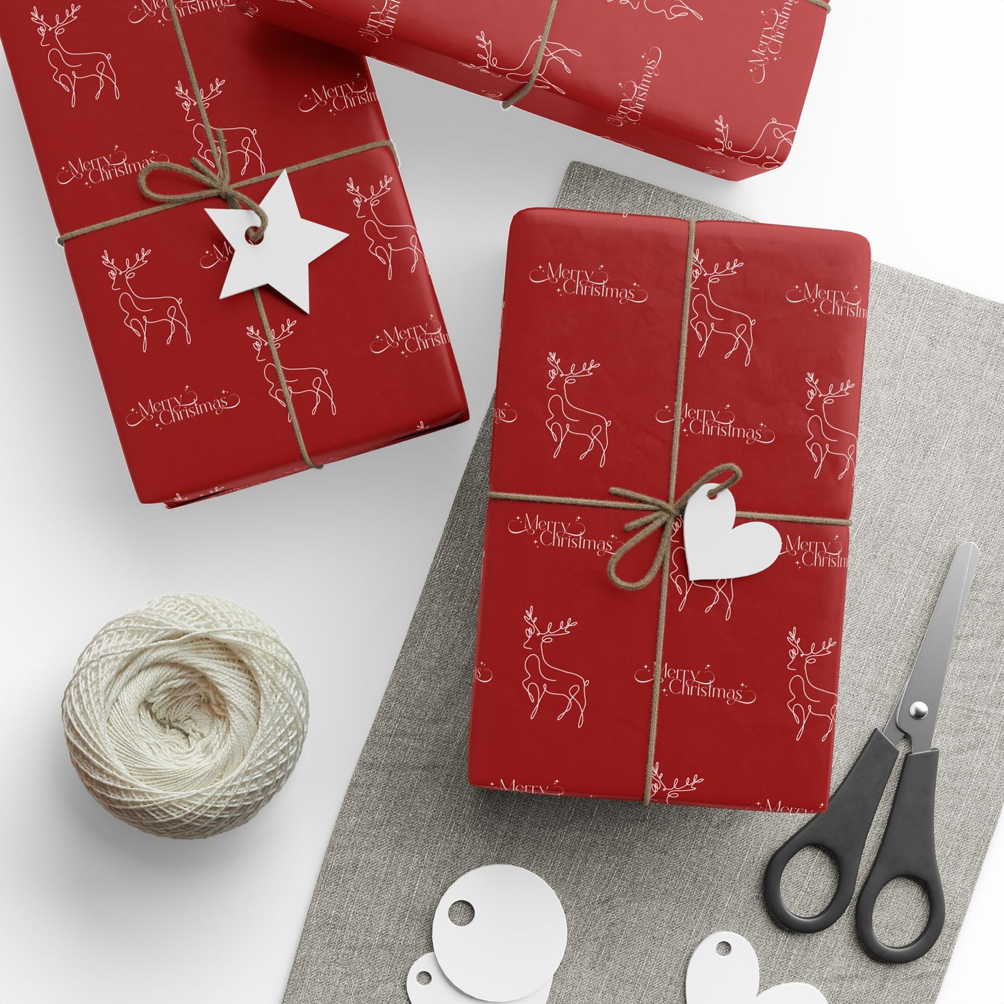 Sleigh All Day – Minimalist Reindeer Christmas Wrapping Paper