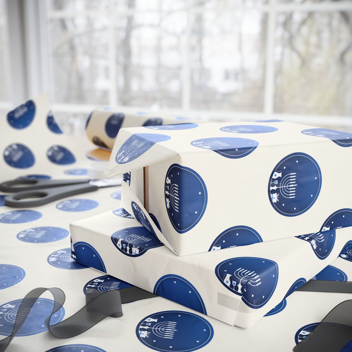Hanukkah Blue and White Wrapping Papers