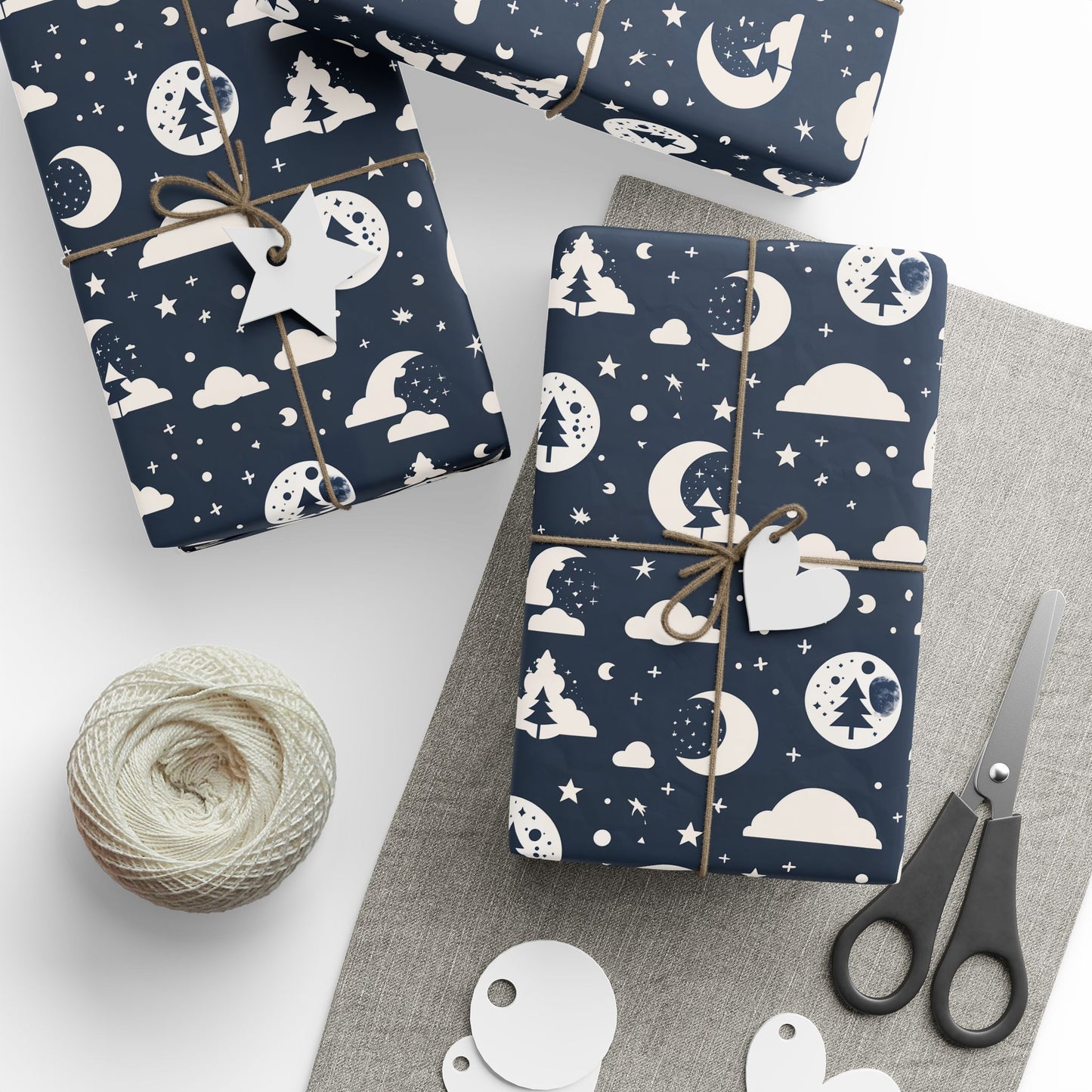 Wrapping Paper - Midnight Pines and Stars Wrapping Paper
