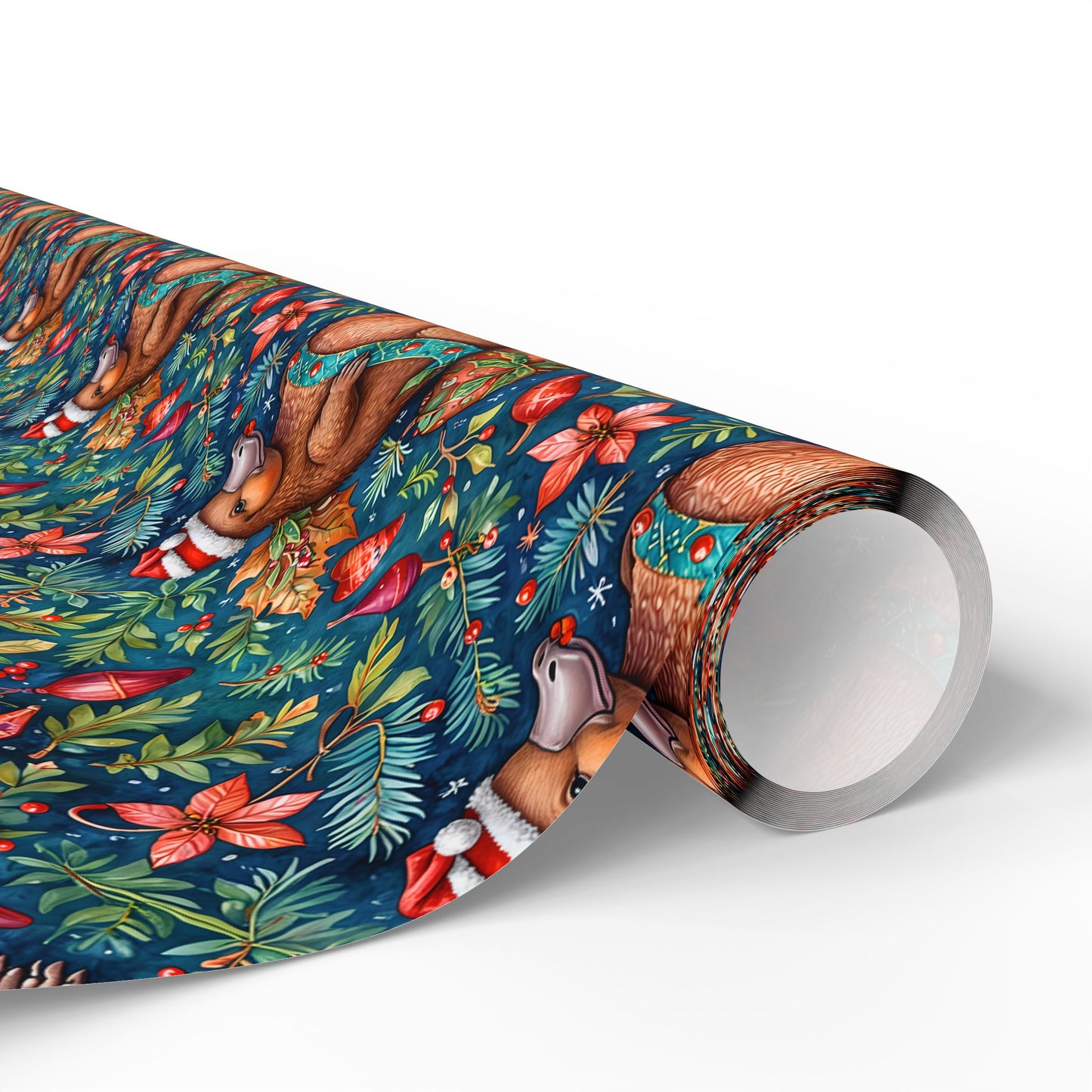 Merry & Quirky – Festive Platypus Wrapping Paper